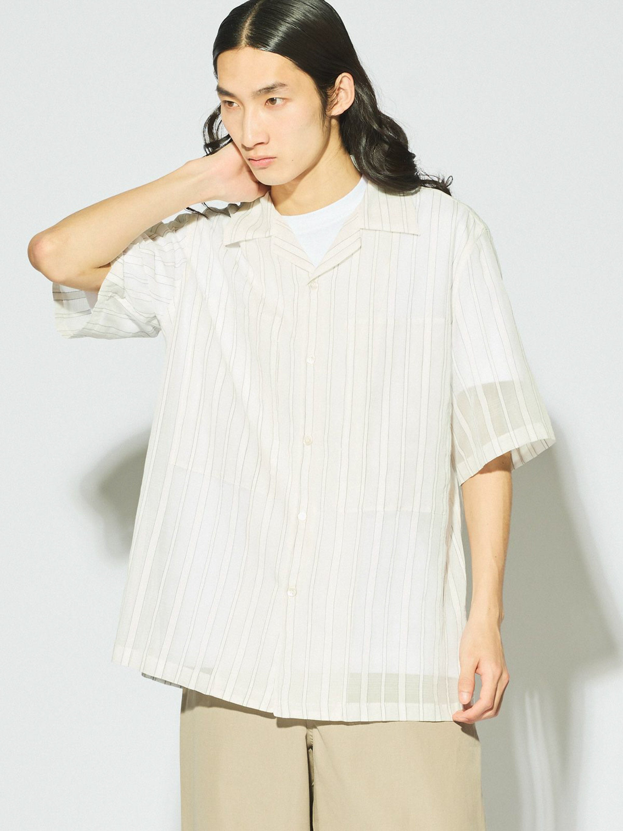 Men’s シアーストライプシャツ[A]