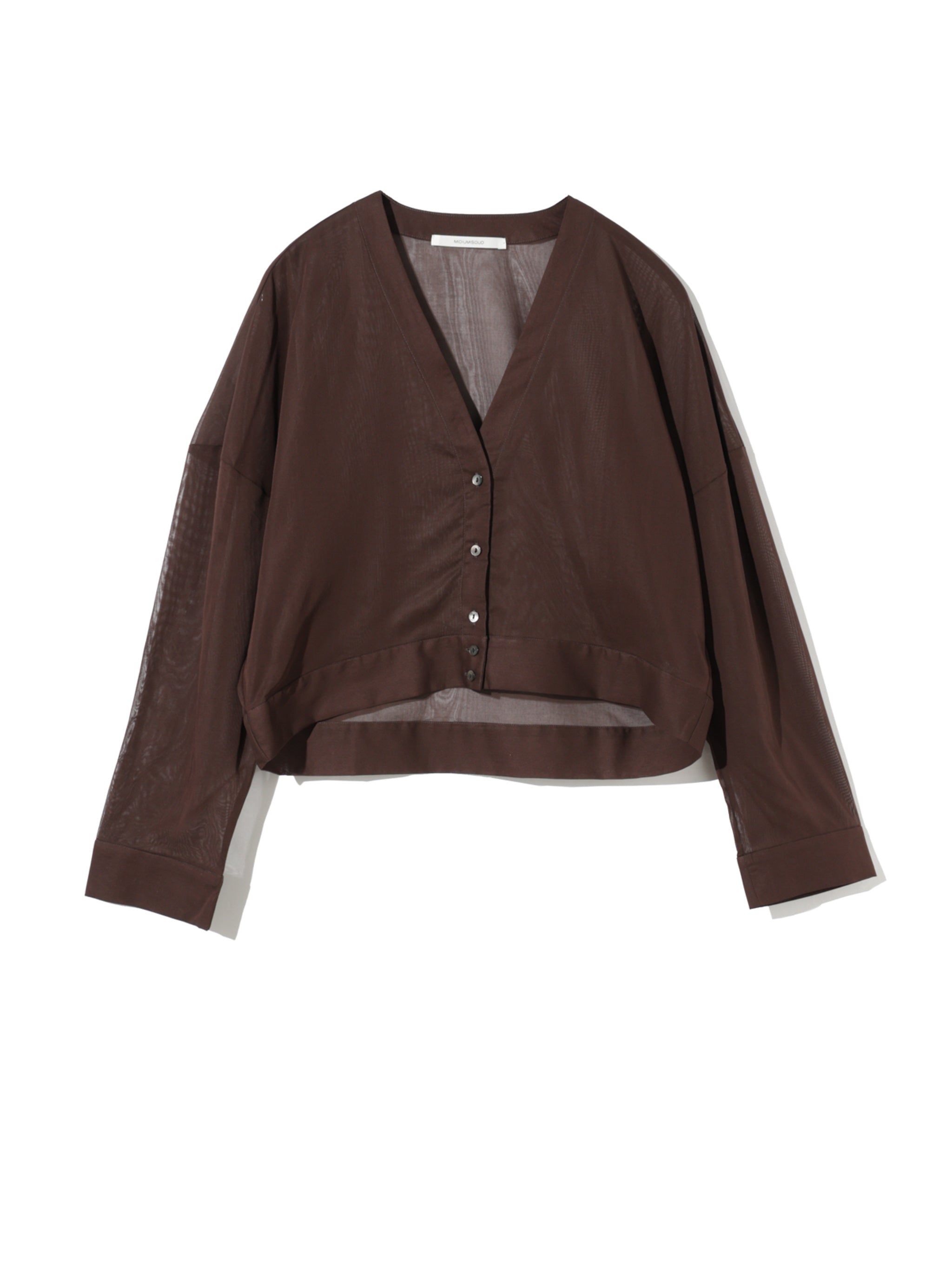 sheer voil V neck cardigan