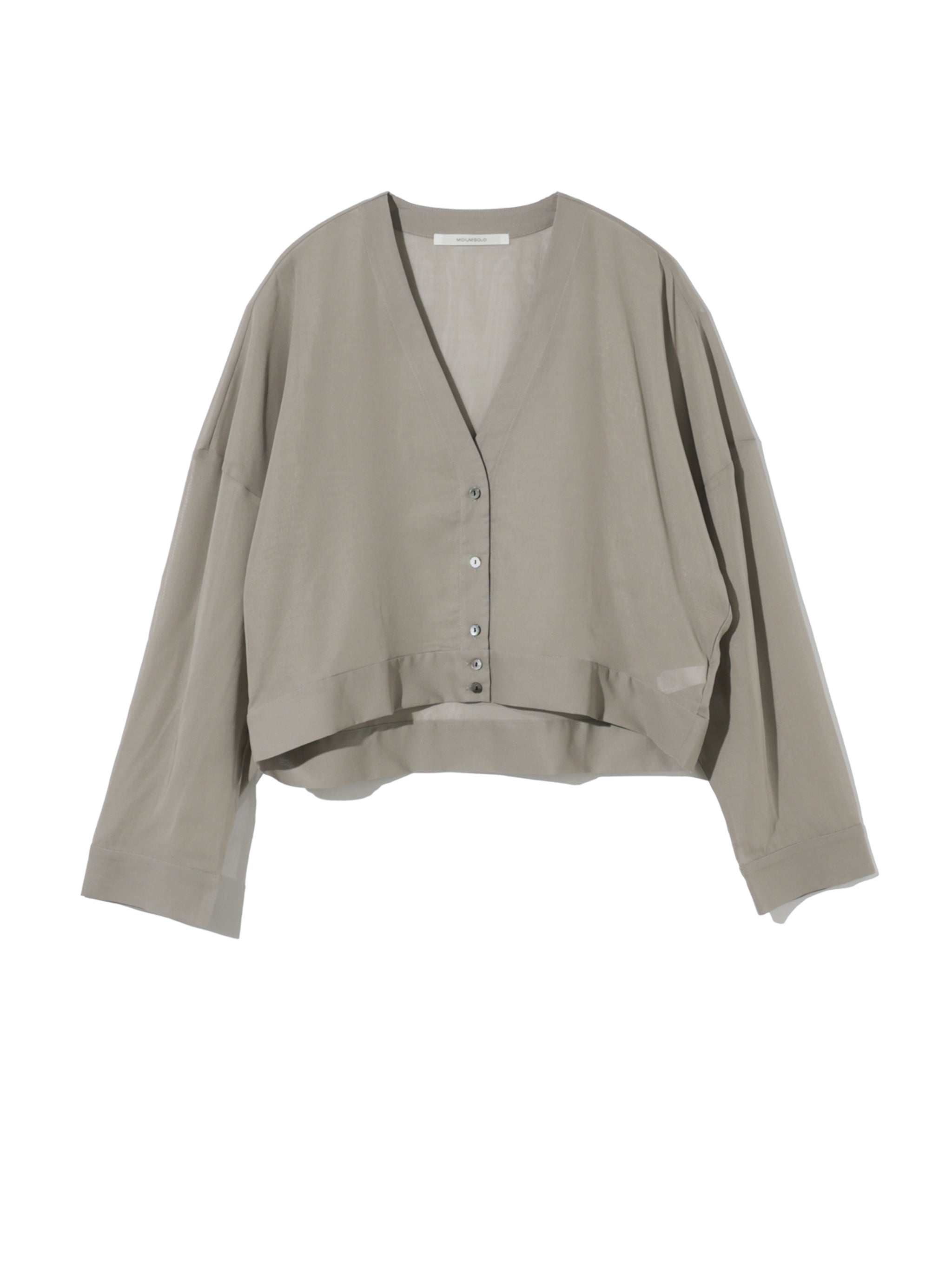 sheer voil V neck cardigan