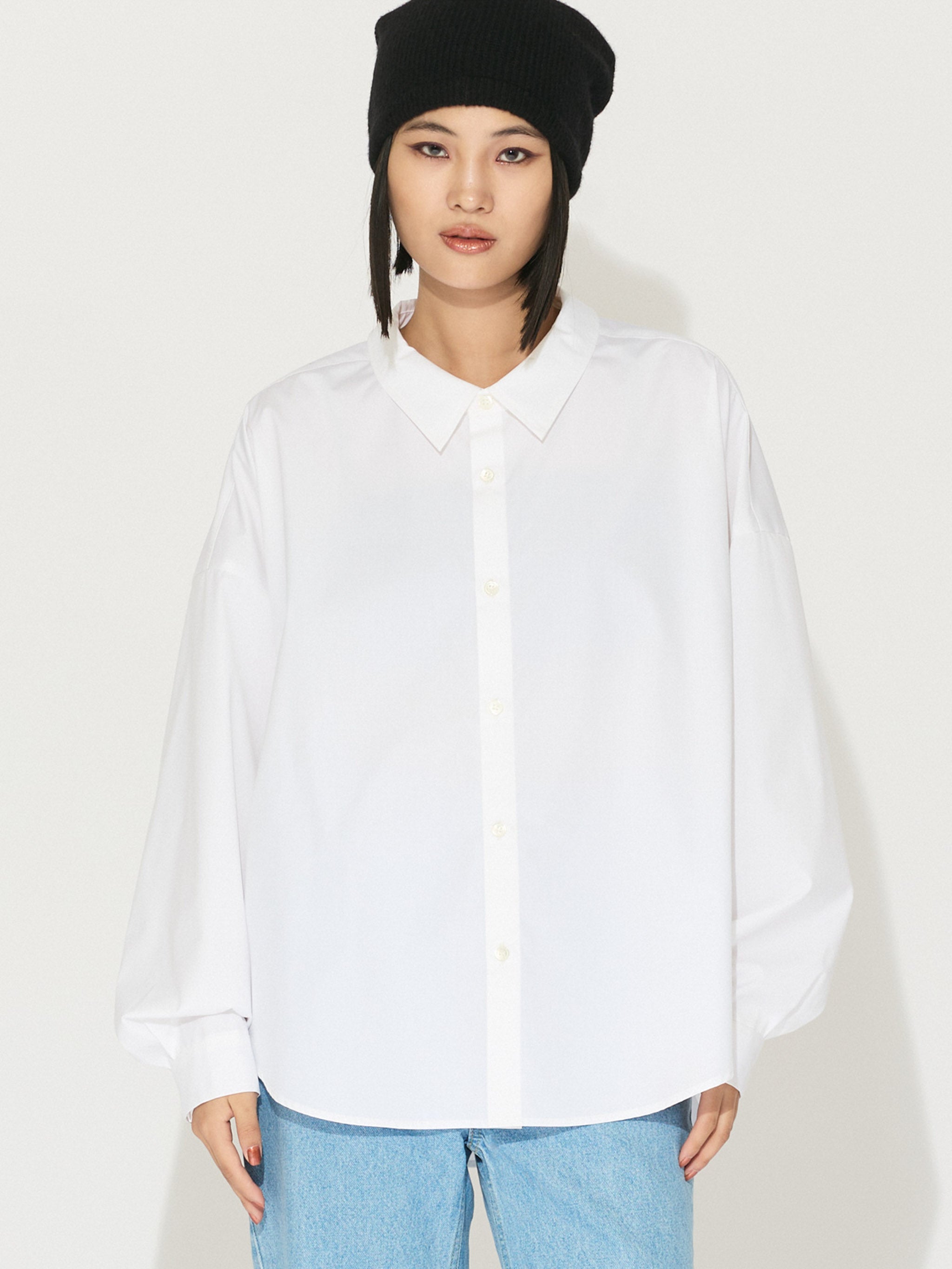 drop shoulder wide shirt