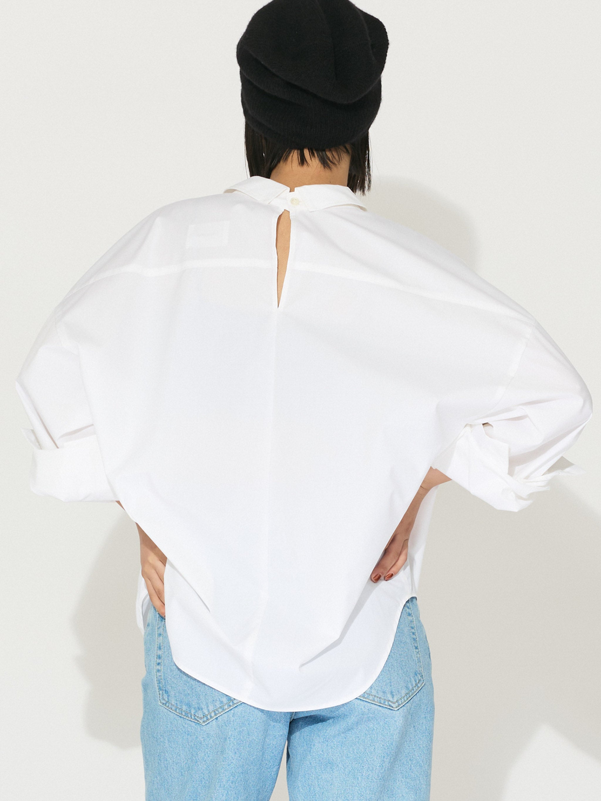 drop shoulder wide shirt