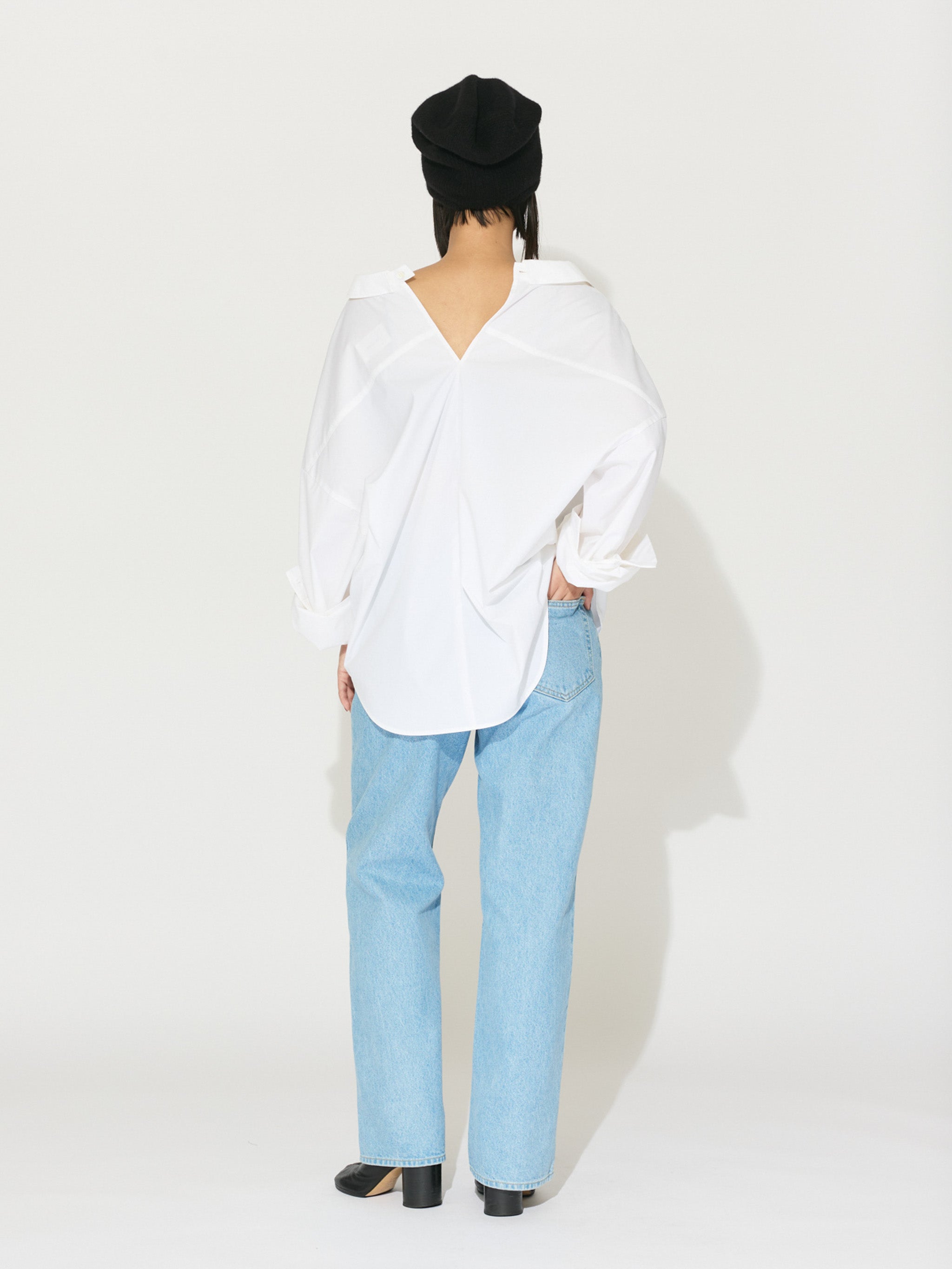 drop shoulder wide shirt