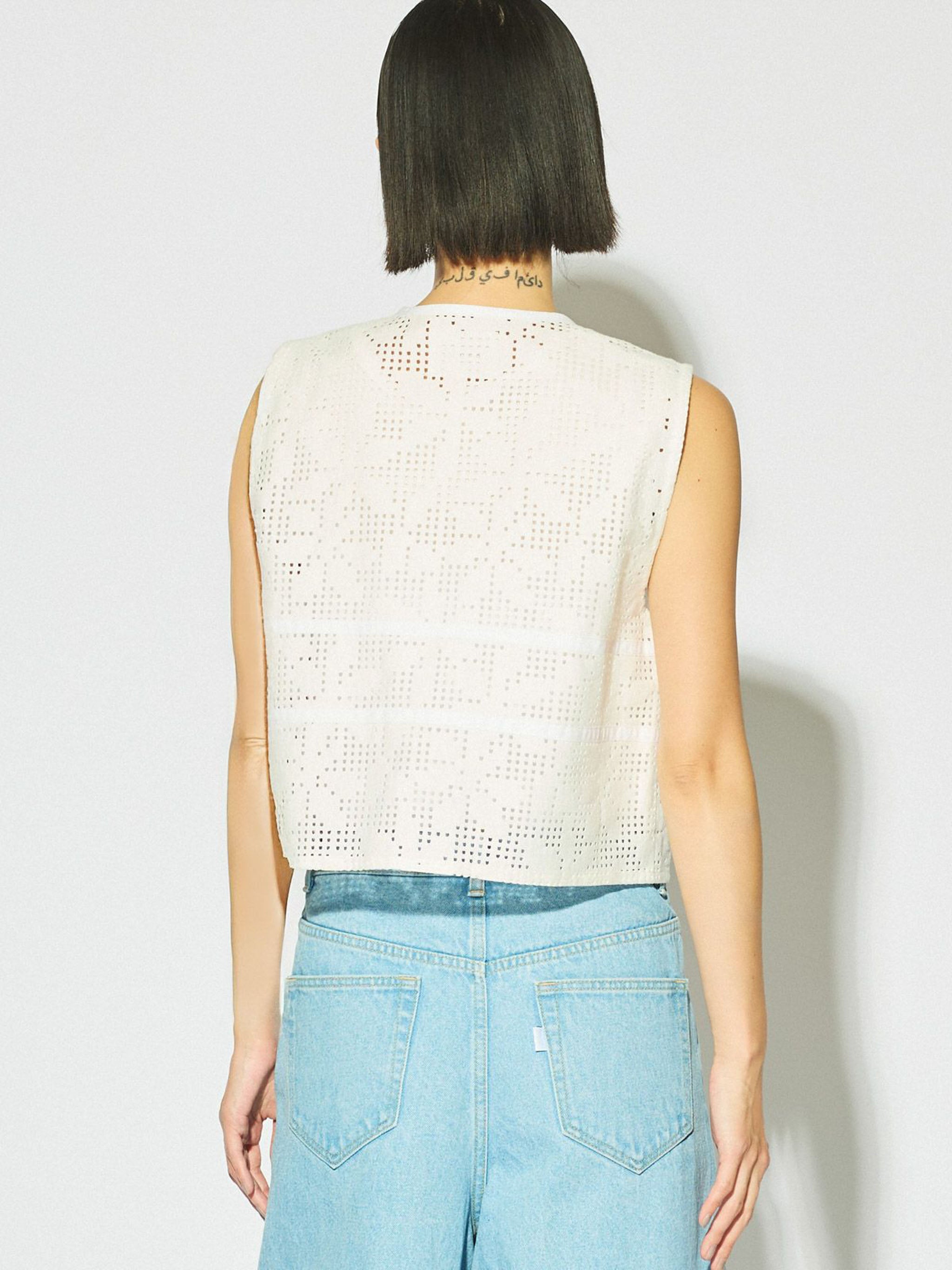 lace short vest[A]