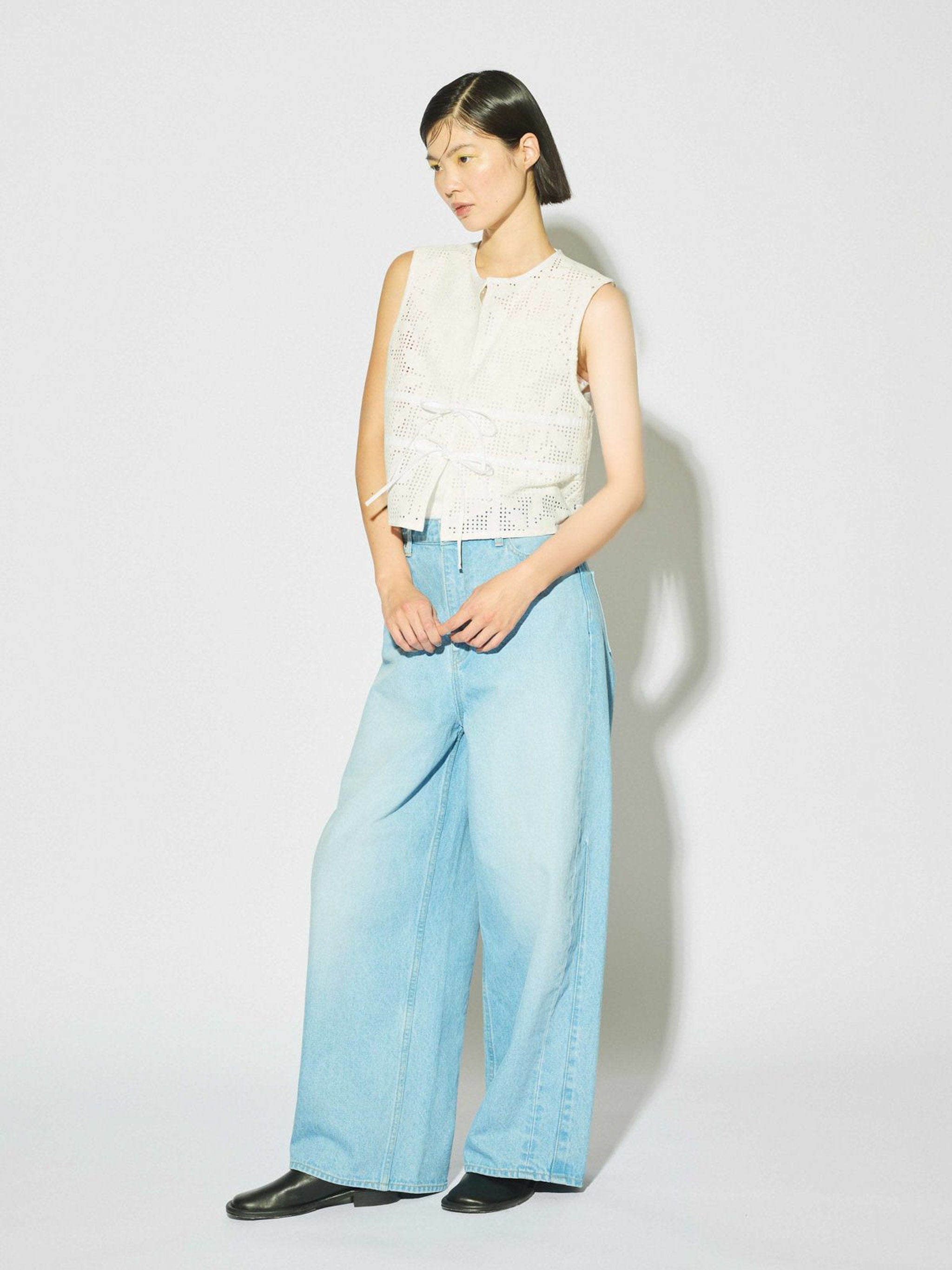 lace short vest[A]