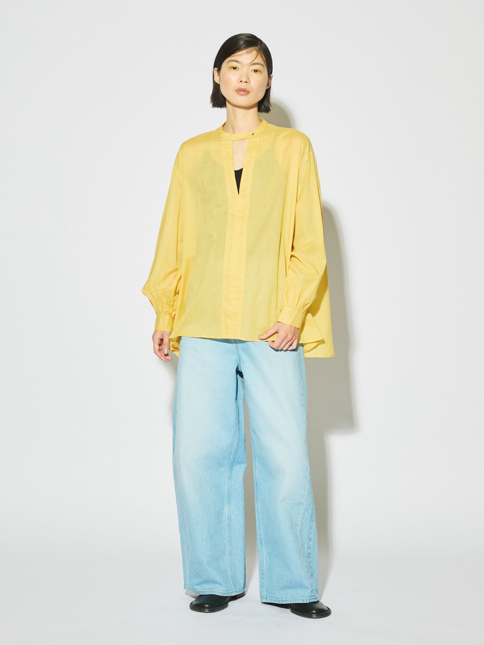 stand collar skipper shirt