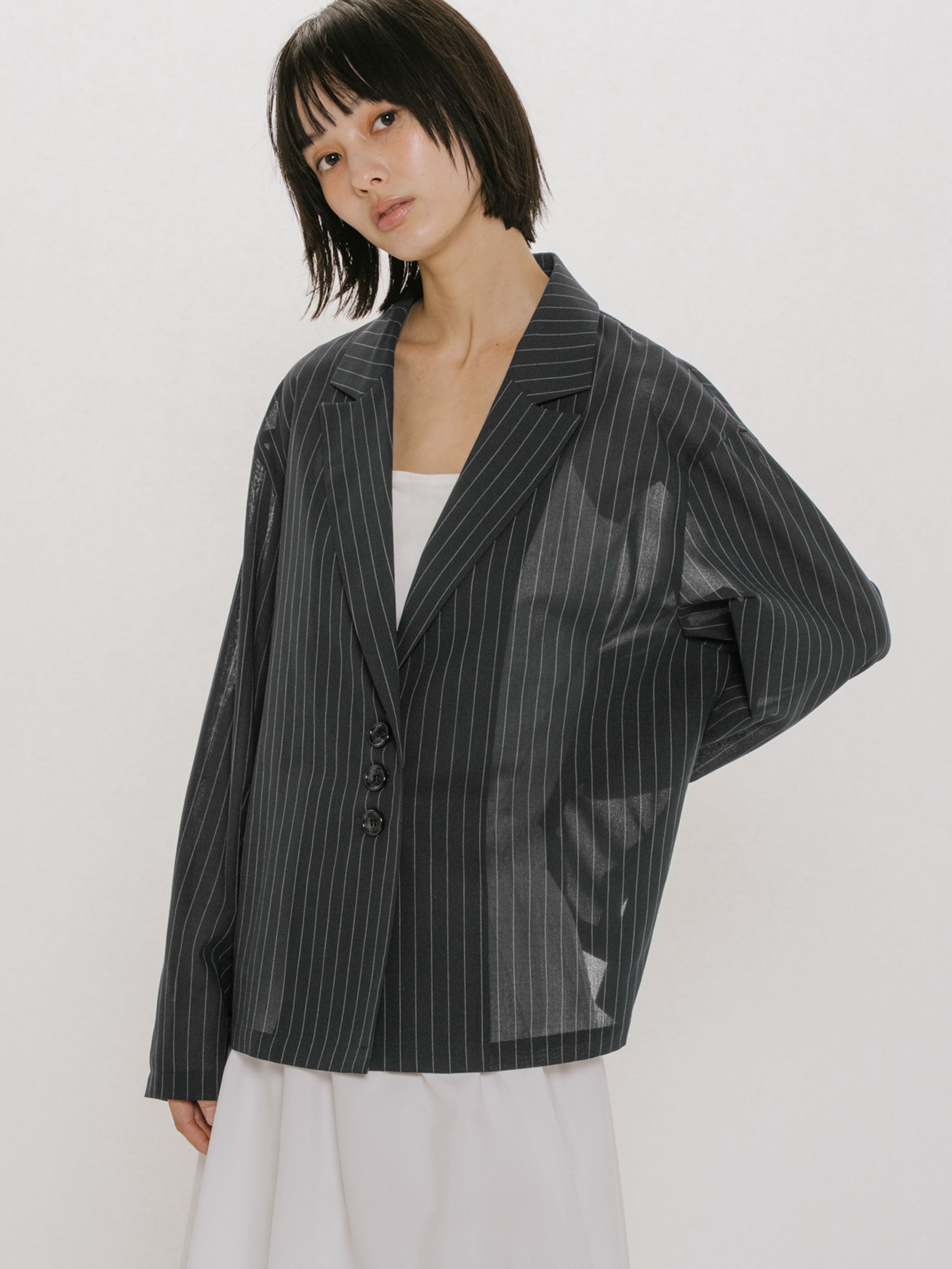 MIDIUMISOLID for Ladies フロントジップスカート
