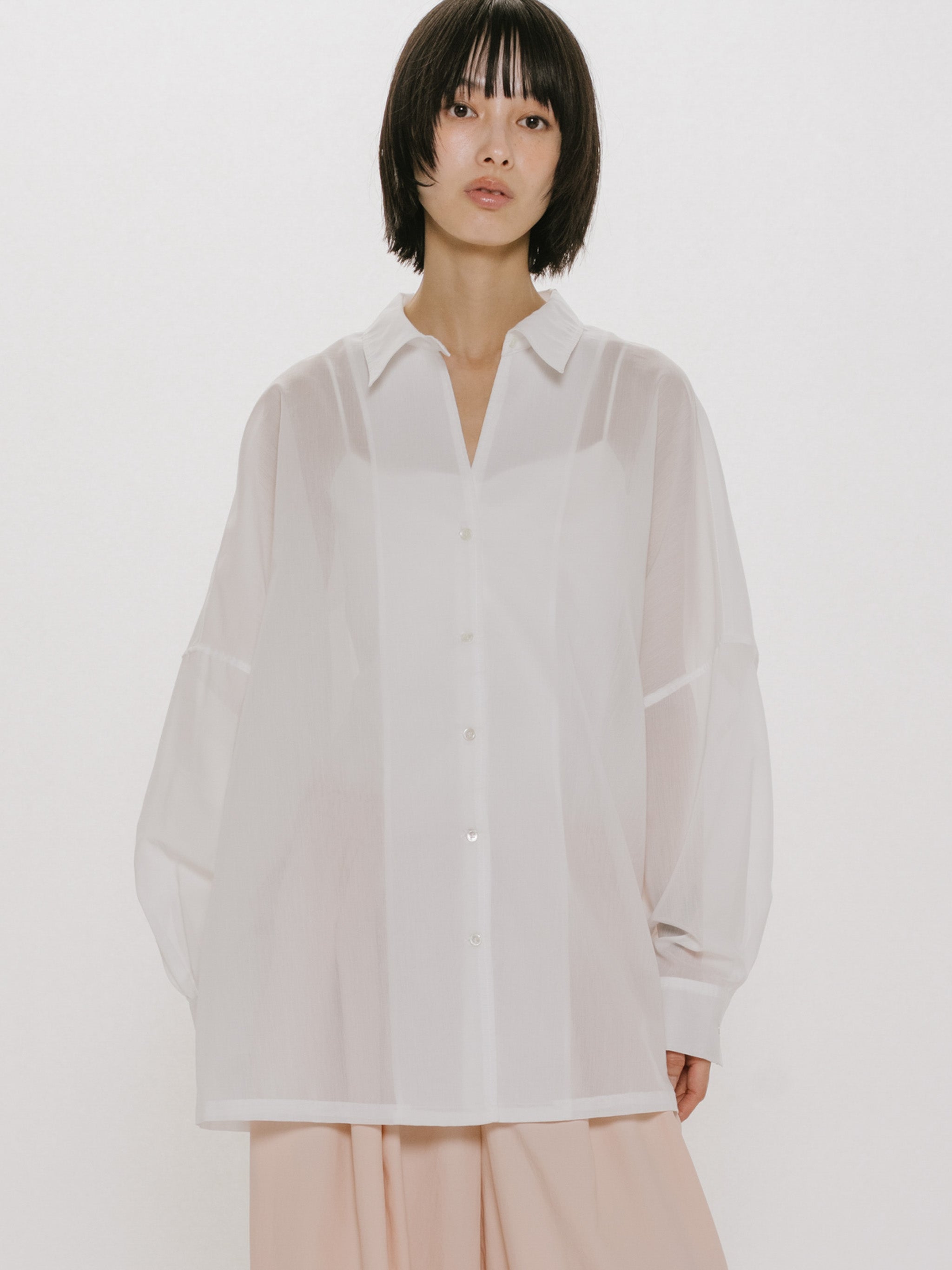 sheer skipper poncho shirt