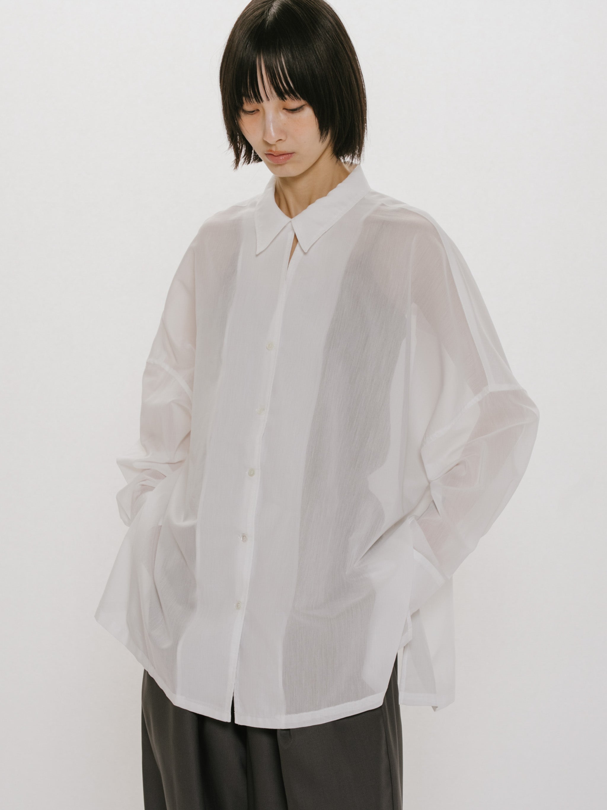 sheer skipper pulloverncho shirt