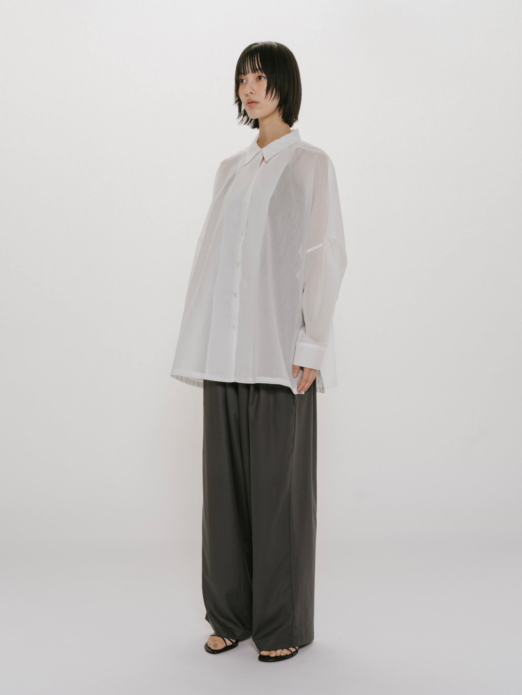 sheer skipper pulloverncho shirt