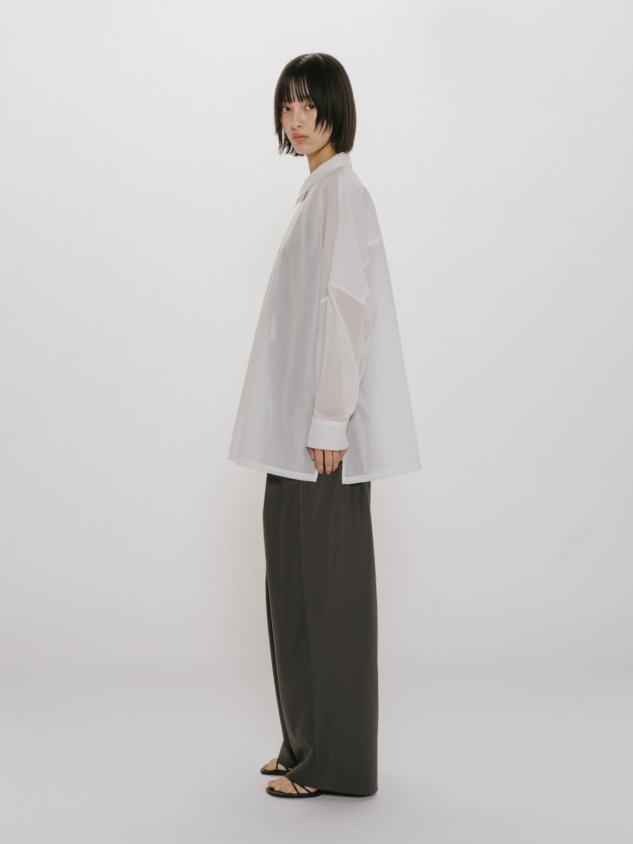 sheer skipper pulloverncho shirt