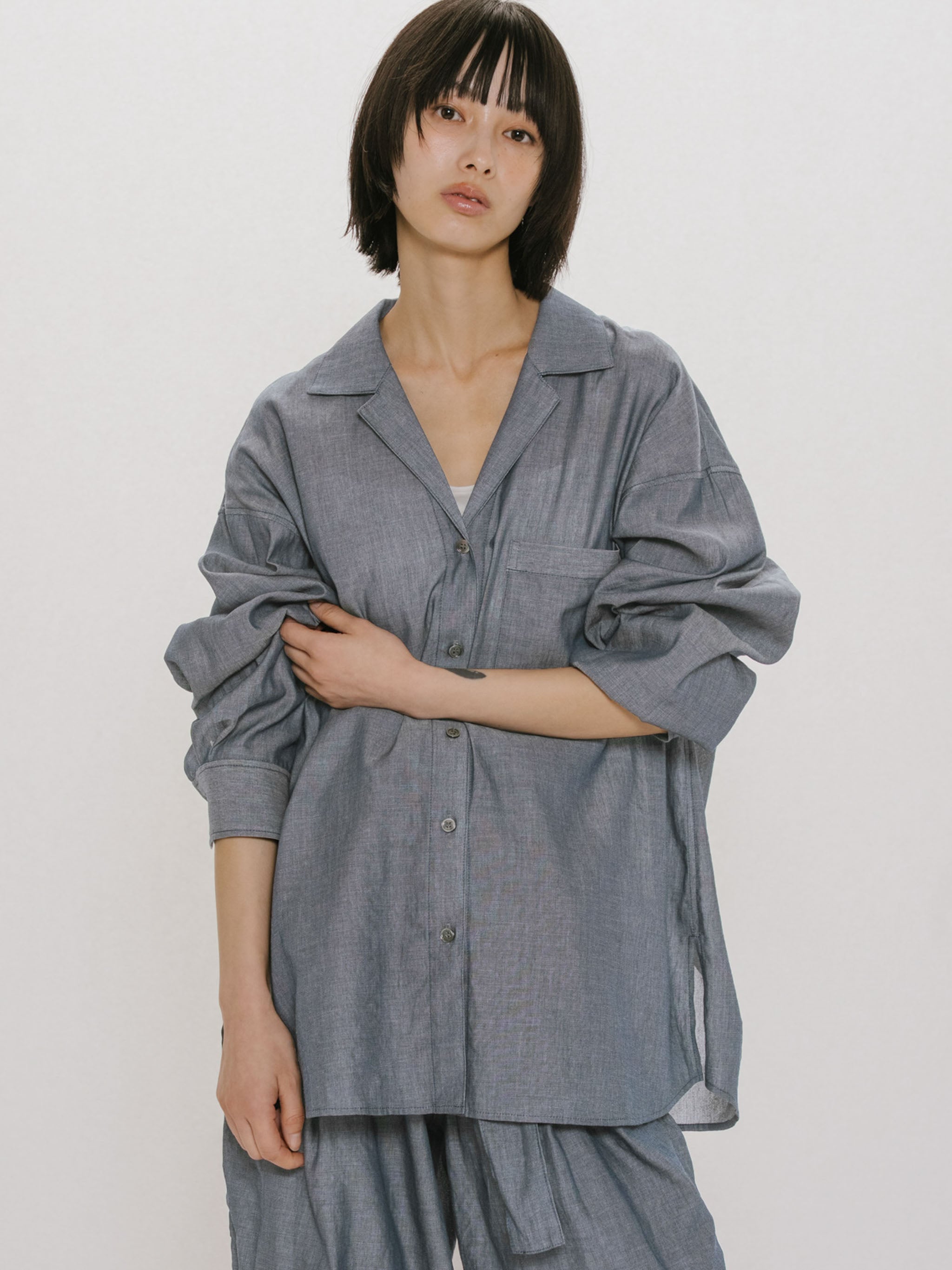 lace combi shirt onepiece