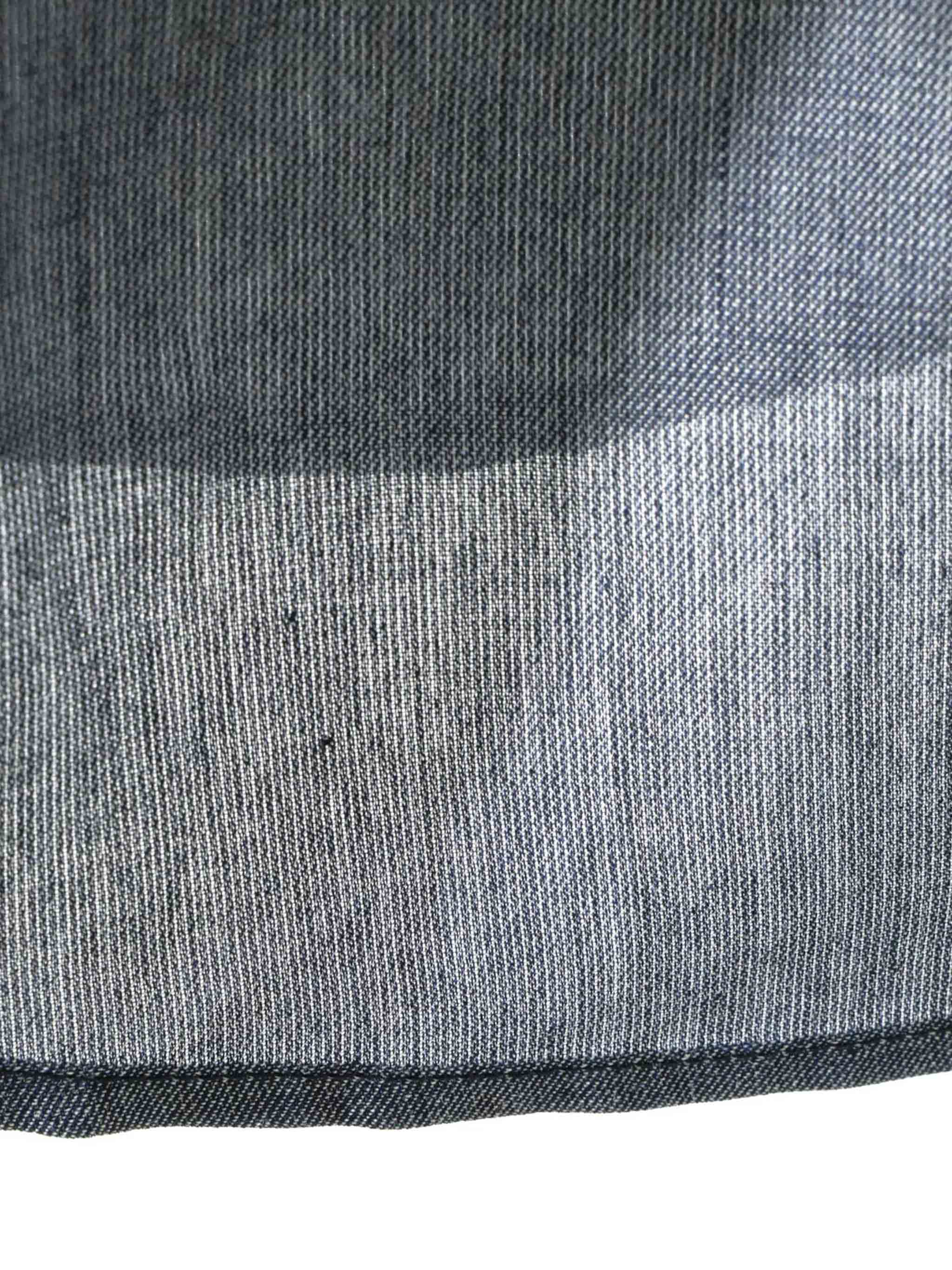 sheer denim open collar shirt
