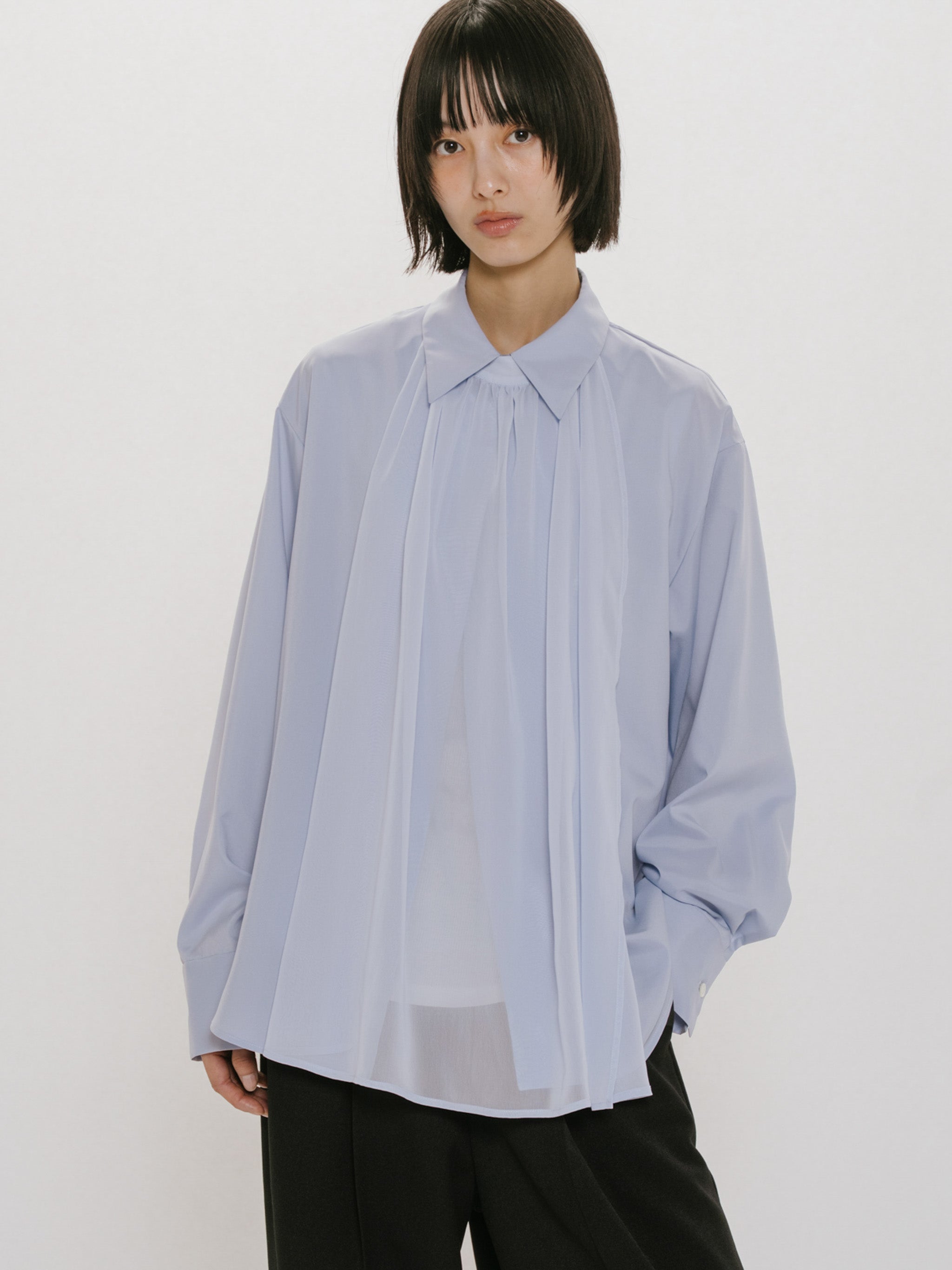 sheer layered shirt