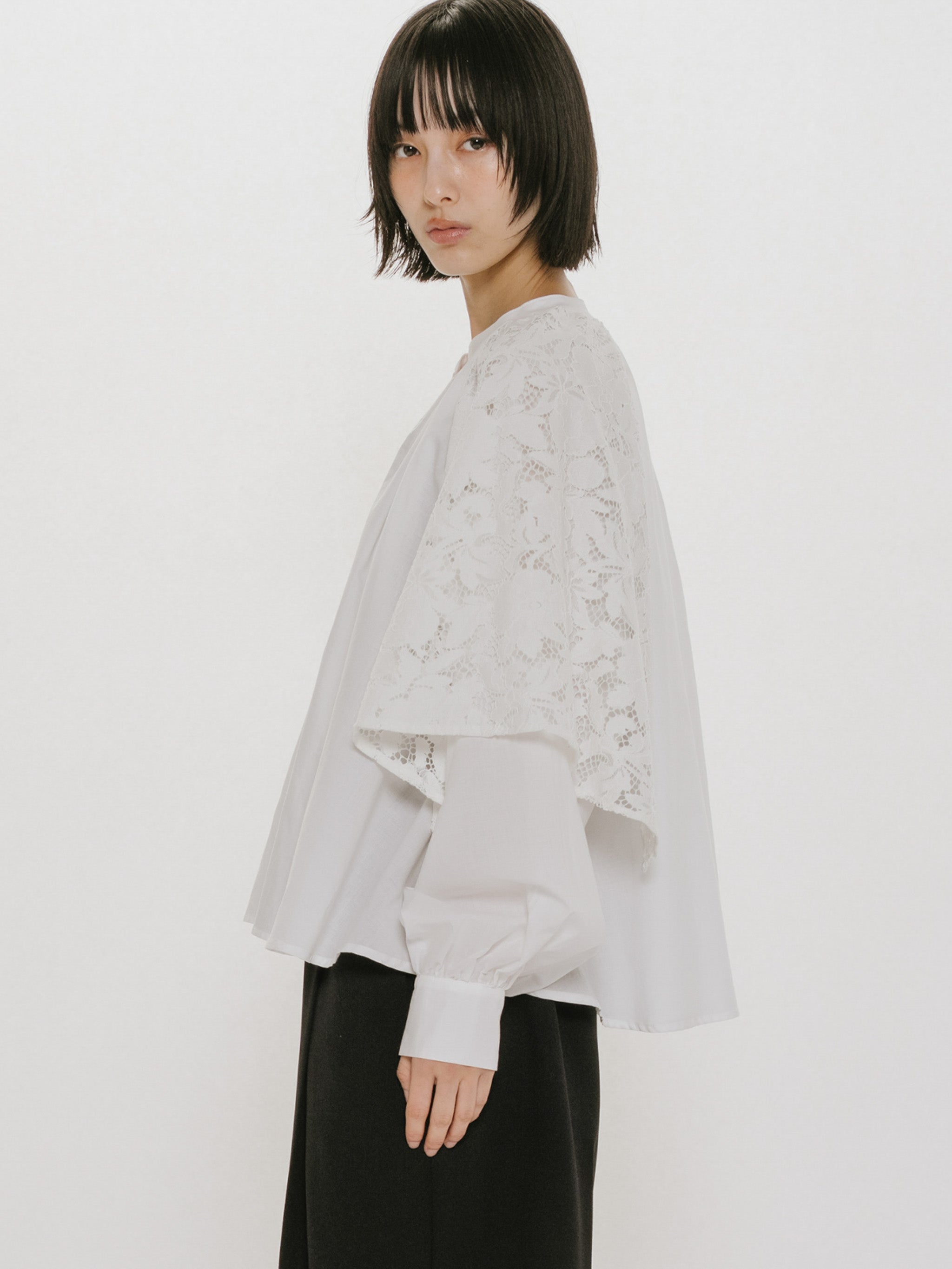 lace flare blouse