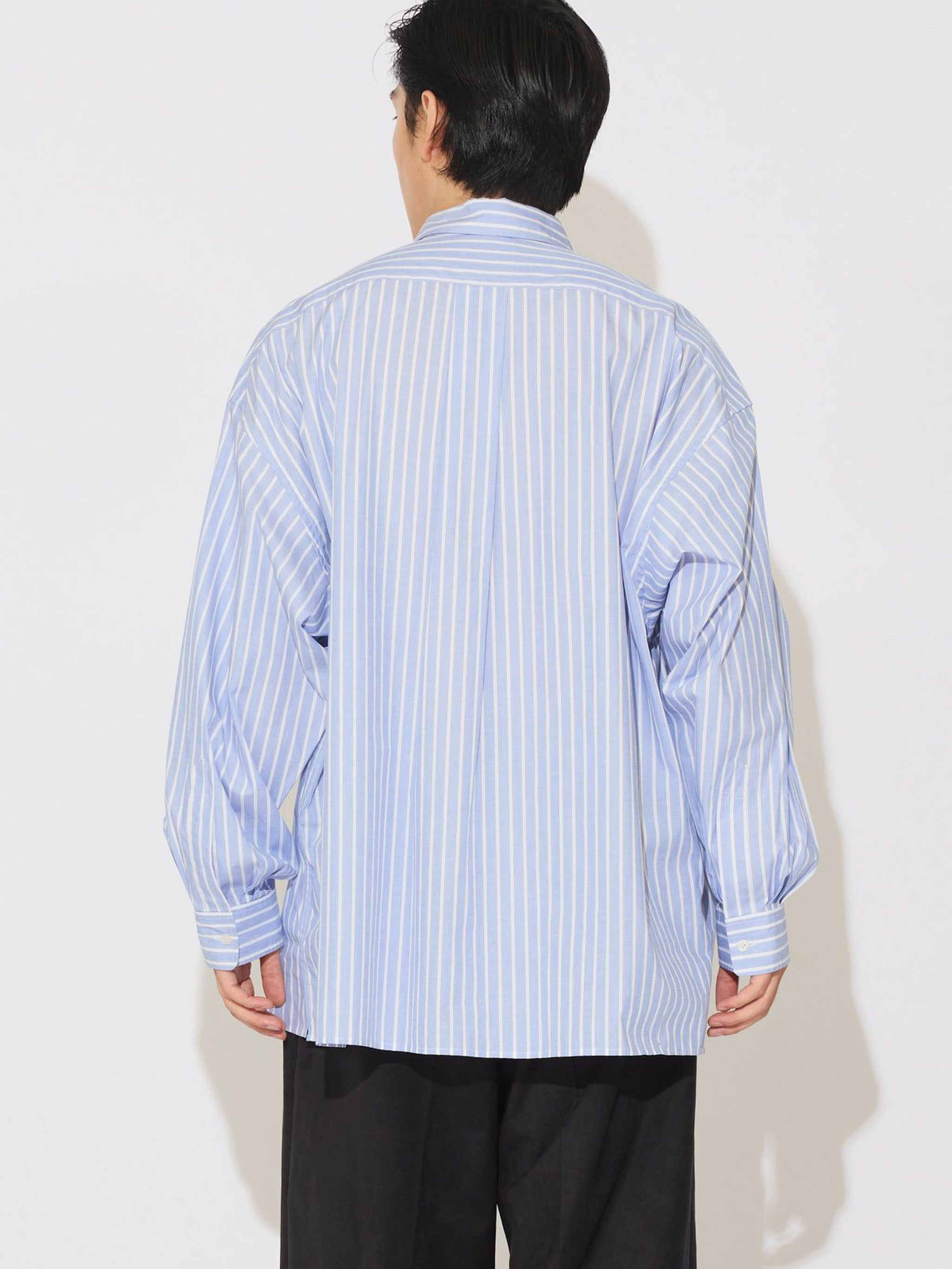 Men’s リラックスストライプシャツ【3-1035】
