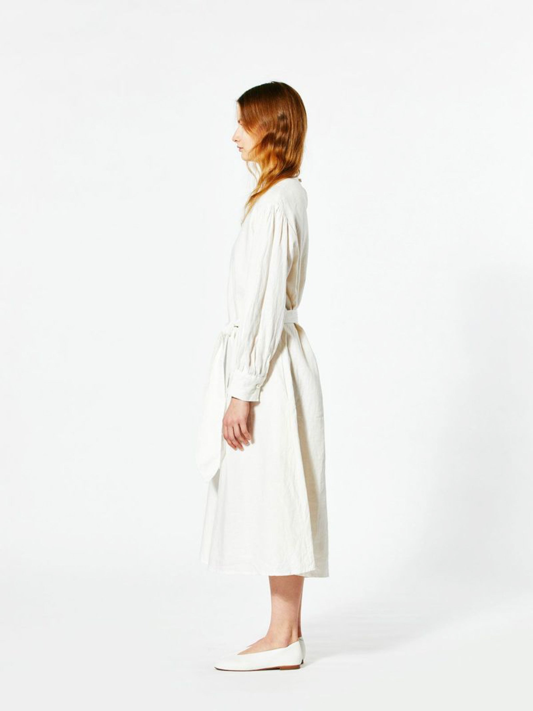 linen volume sleeve Aline one-piece【3-1252】