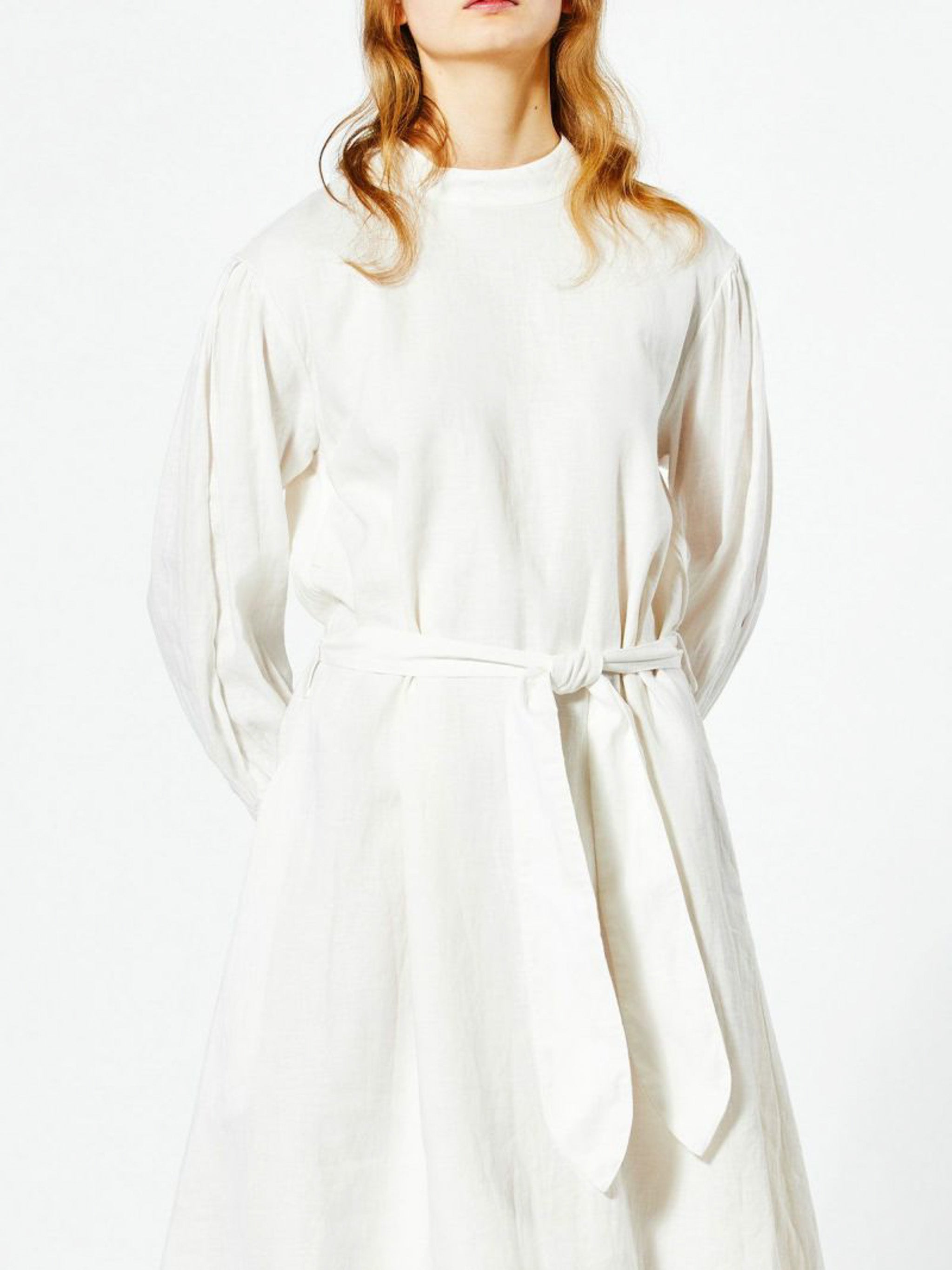 linen volume sleeve Aline one-piece【3-1252】