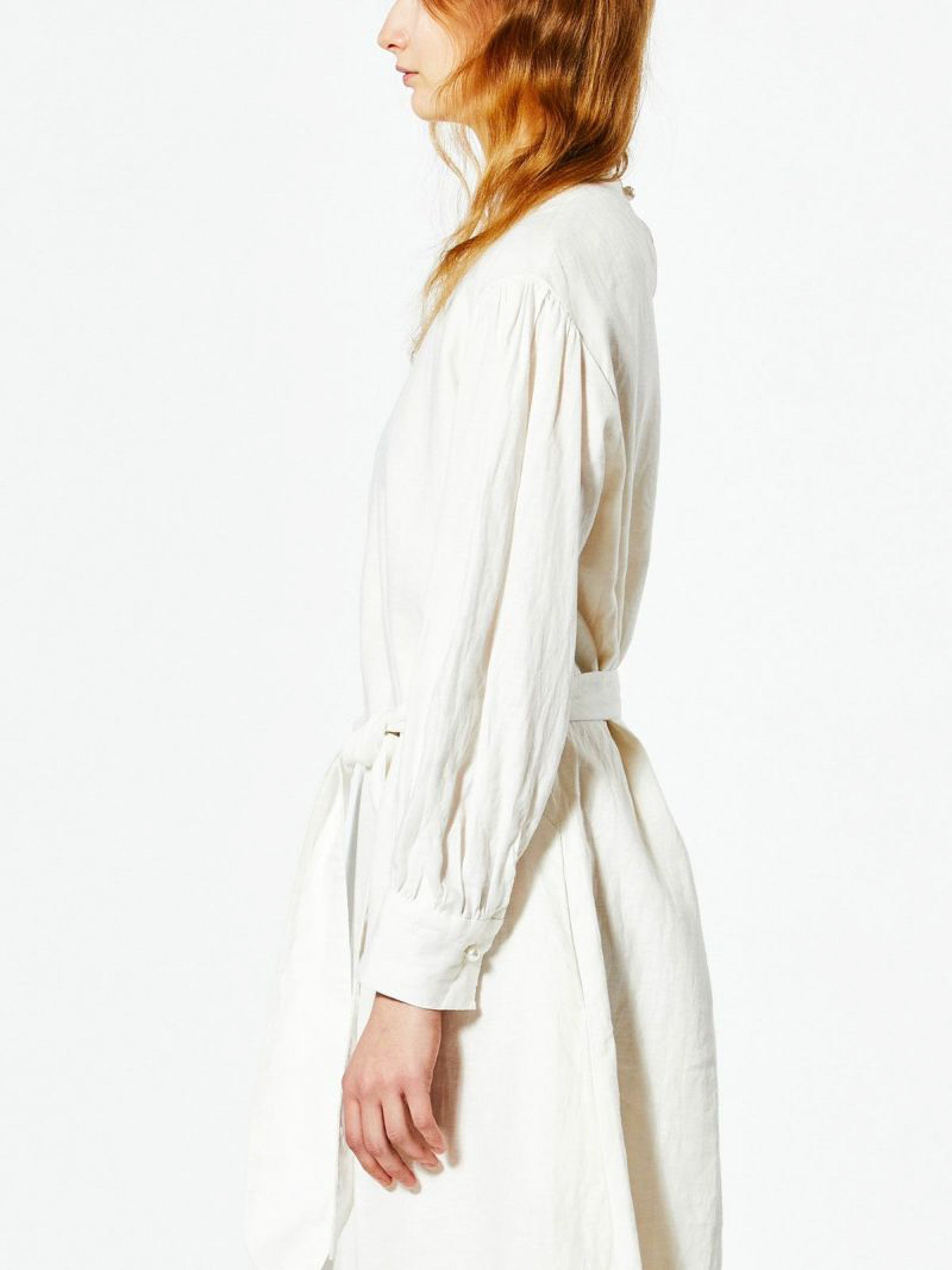linen volume sleeve Aline one-piece【3-1252】