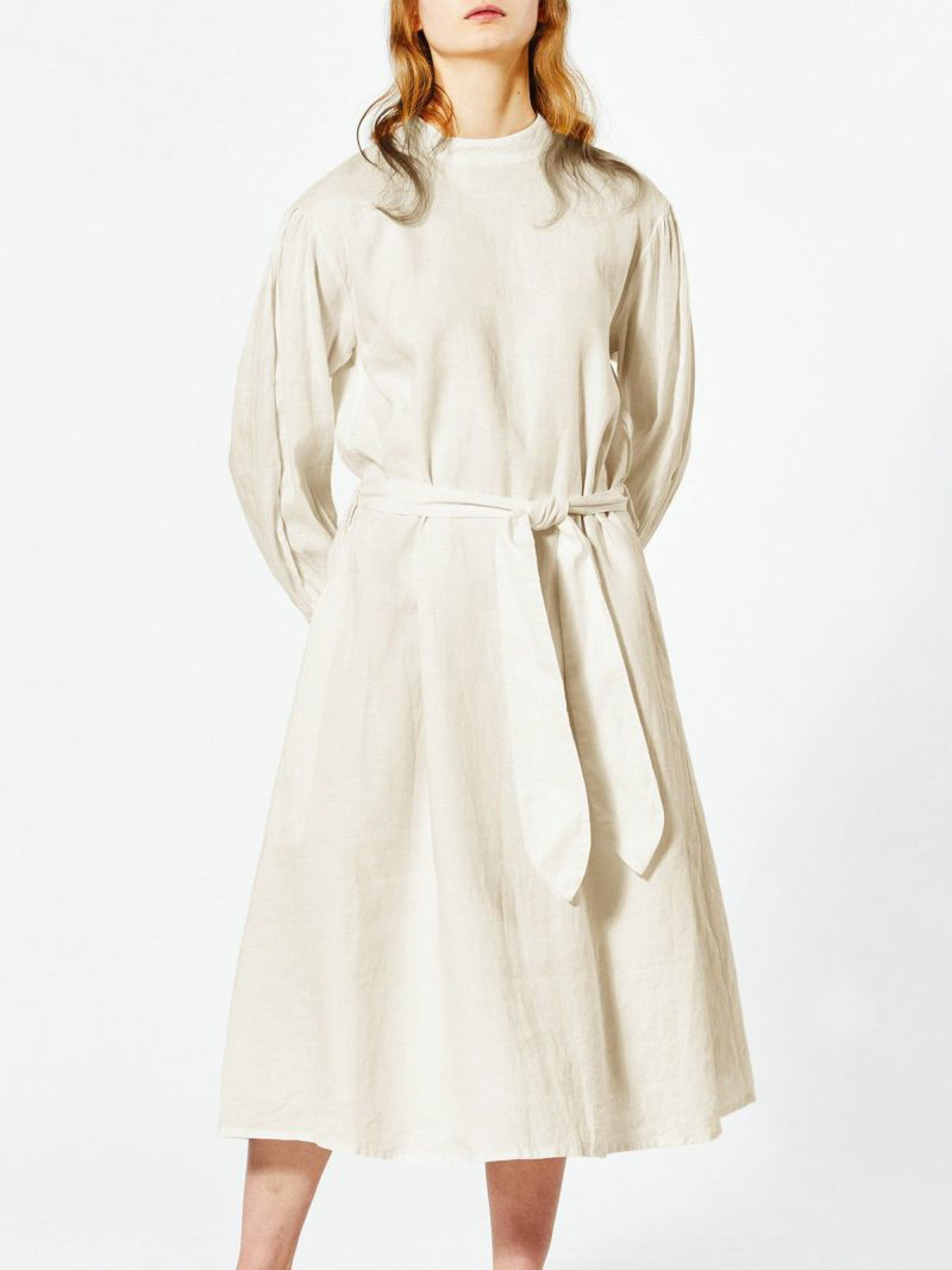 linen volume sleeve Aline one-piece【3-1252】
