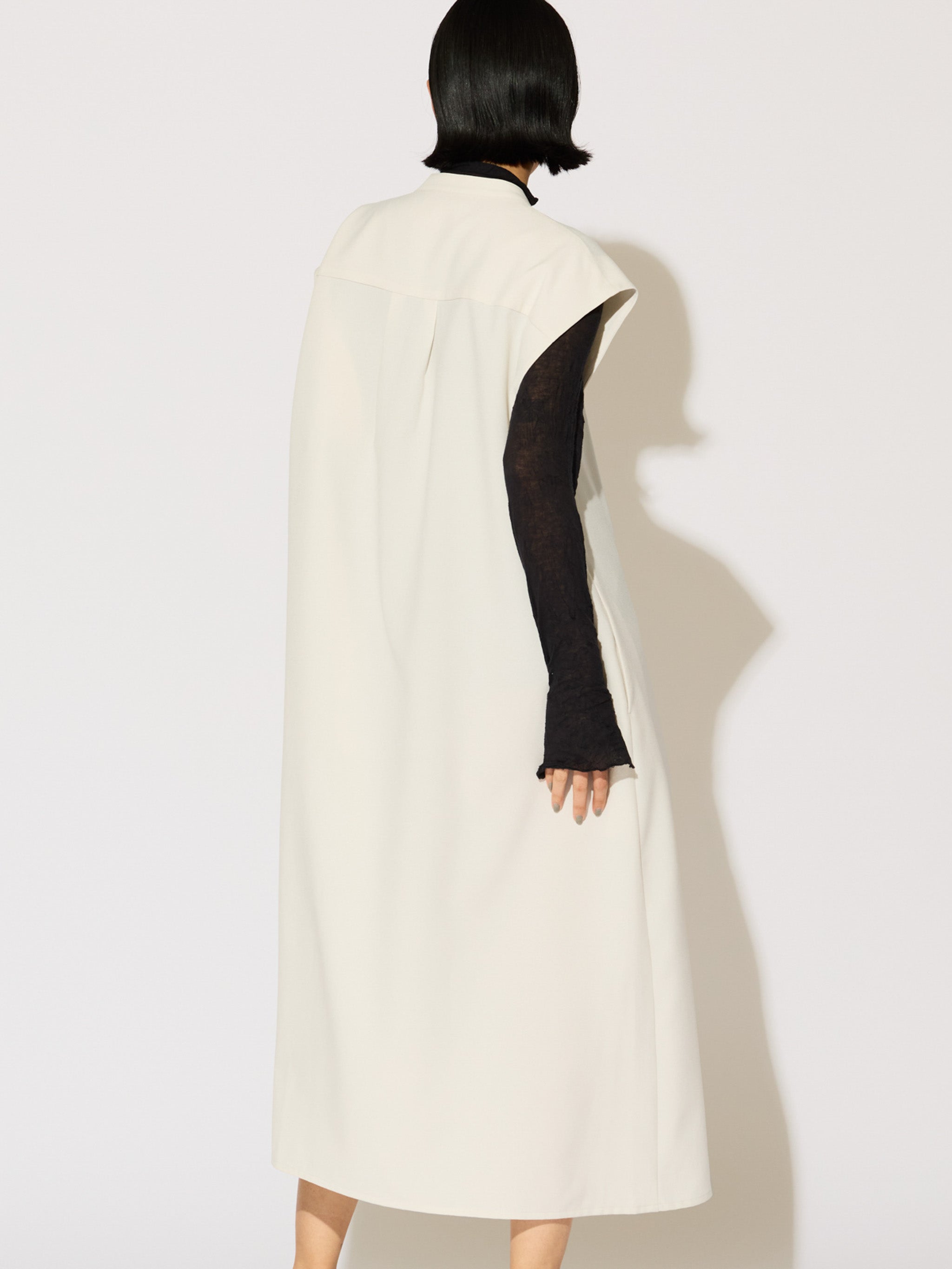 asymmetrical pleated sleeveless onepiece