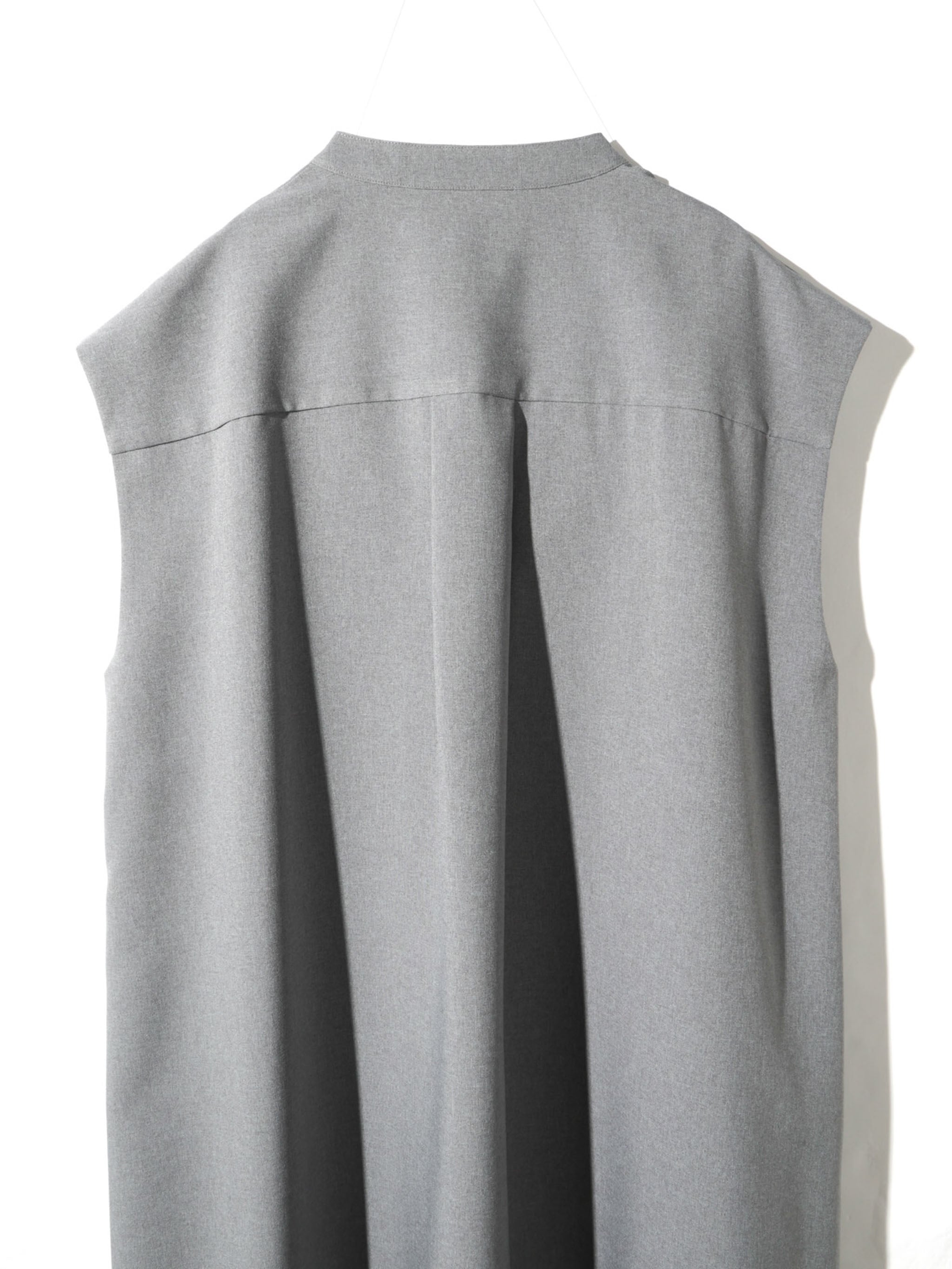 asymmetrical pleated sleeveless onepiece