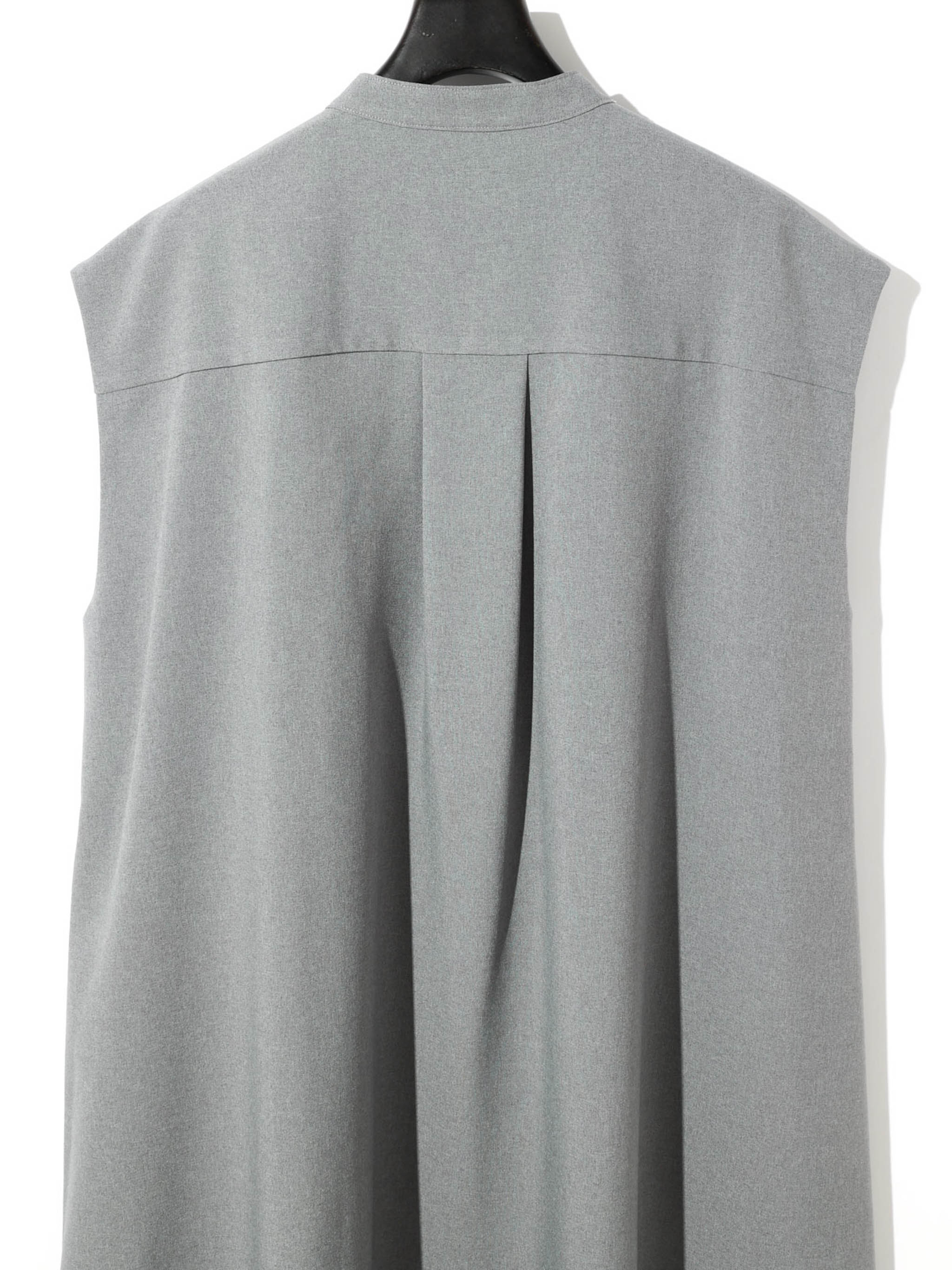 asymmetrical pleated sleeveless dress[A]