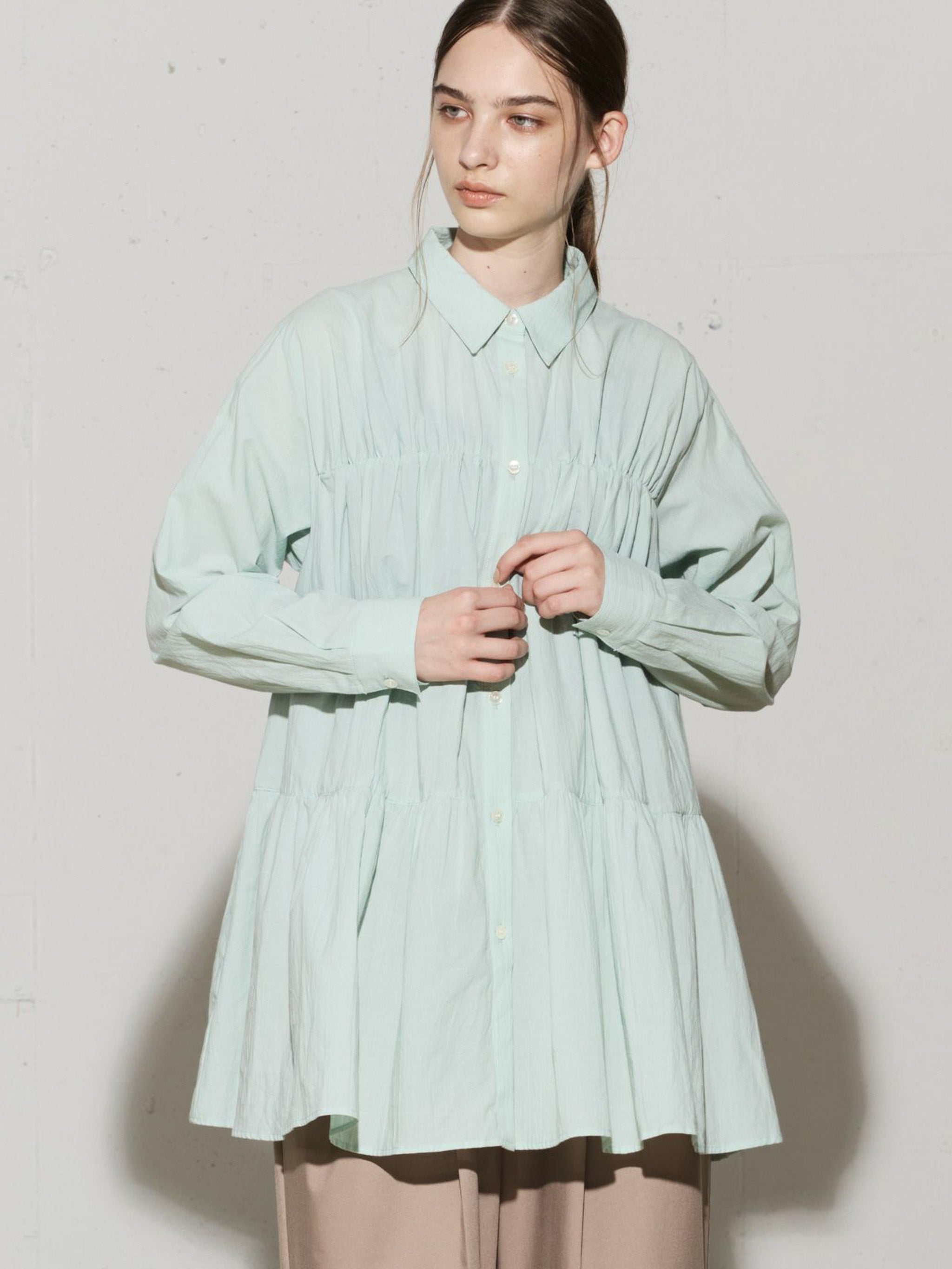 ティアードボリュームシャツ