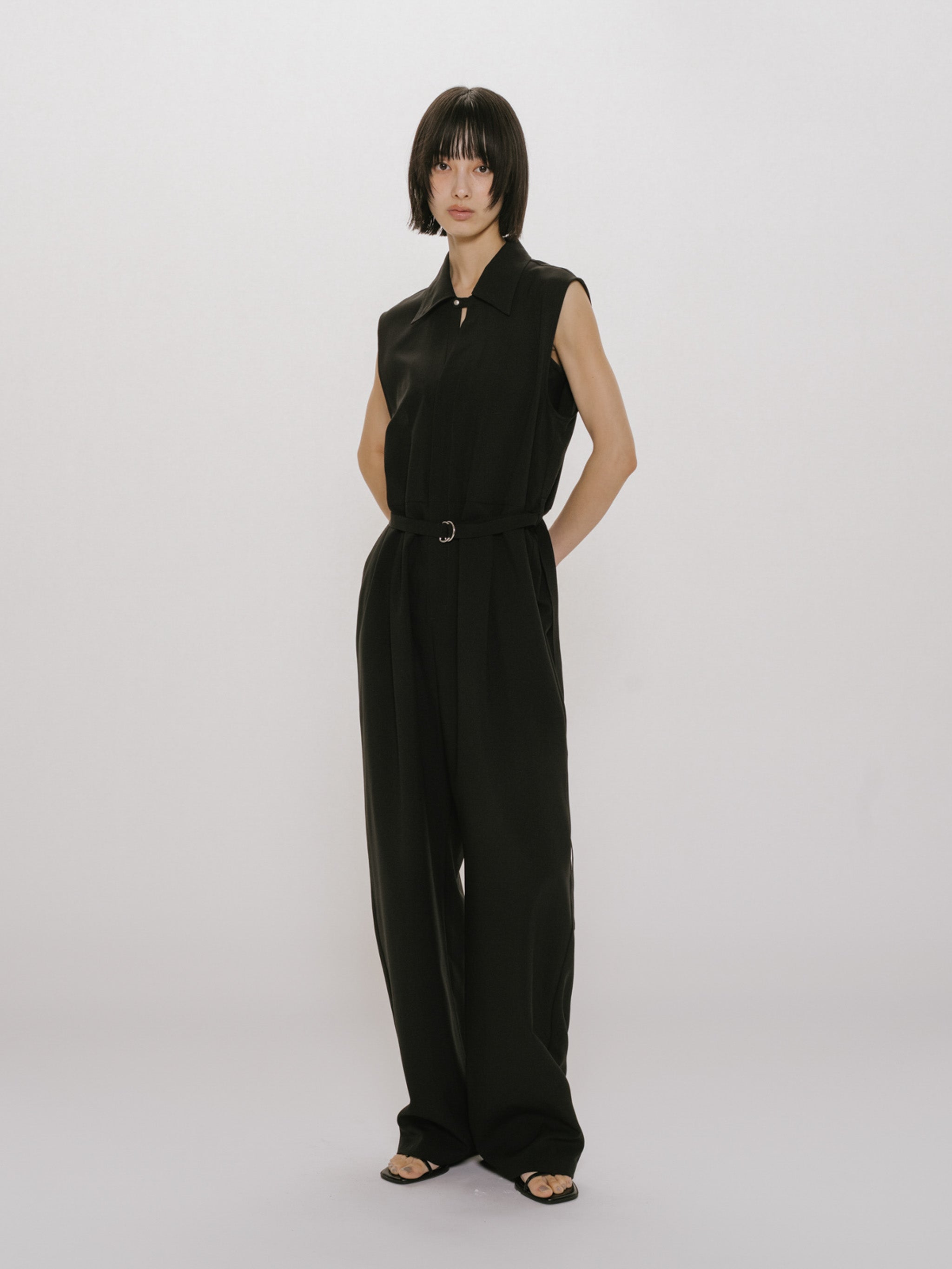 Skipper Jumpsuits｜スキッパージャンプスーツ｜モードジャンプスーツ