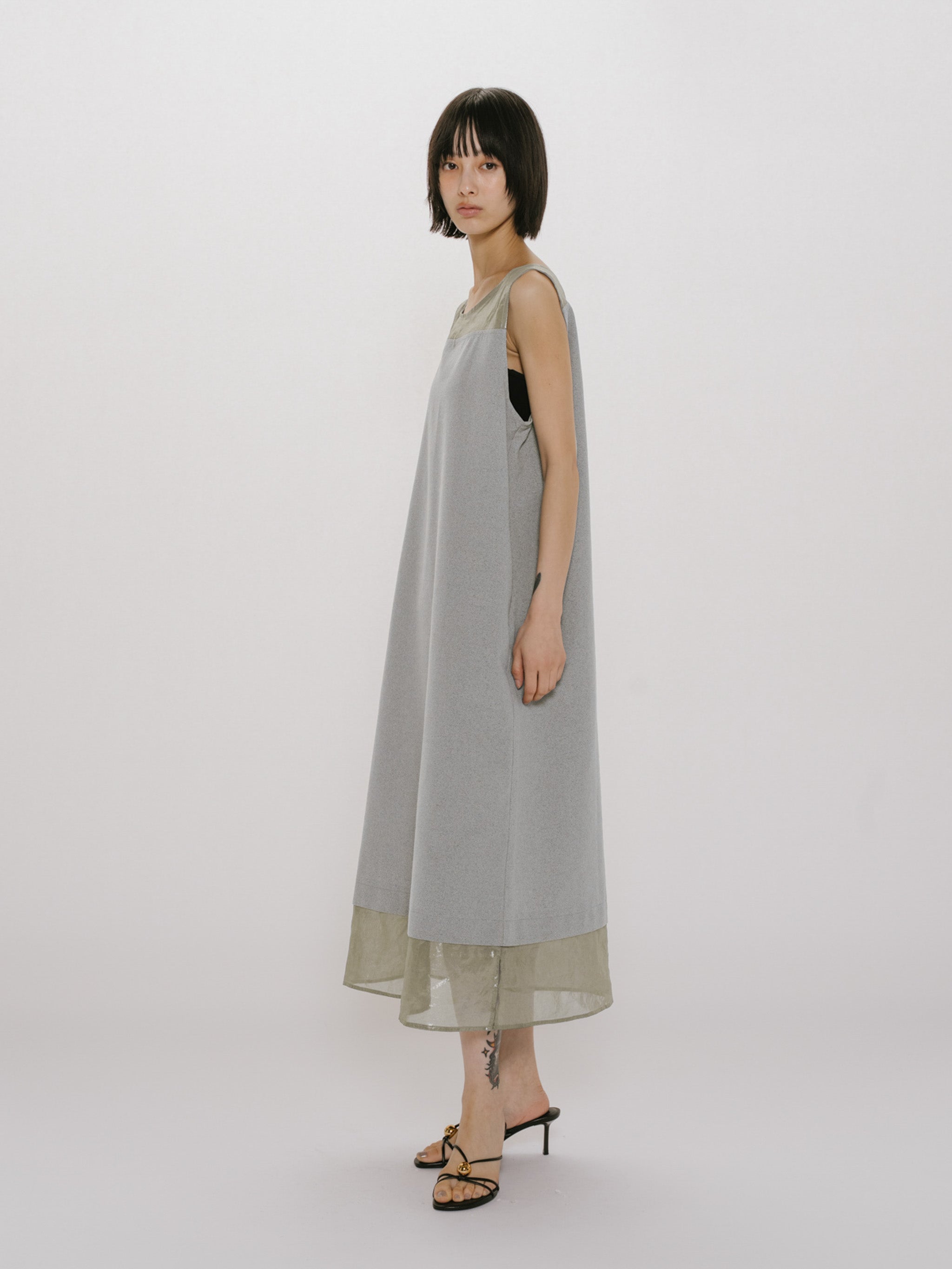 n/slv OP with foil print organdy