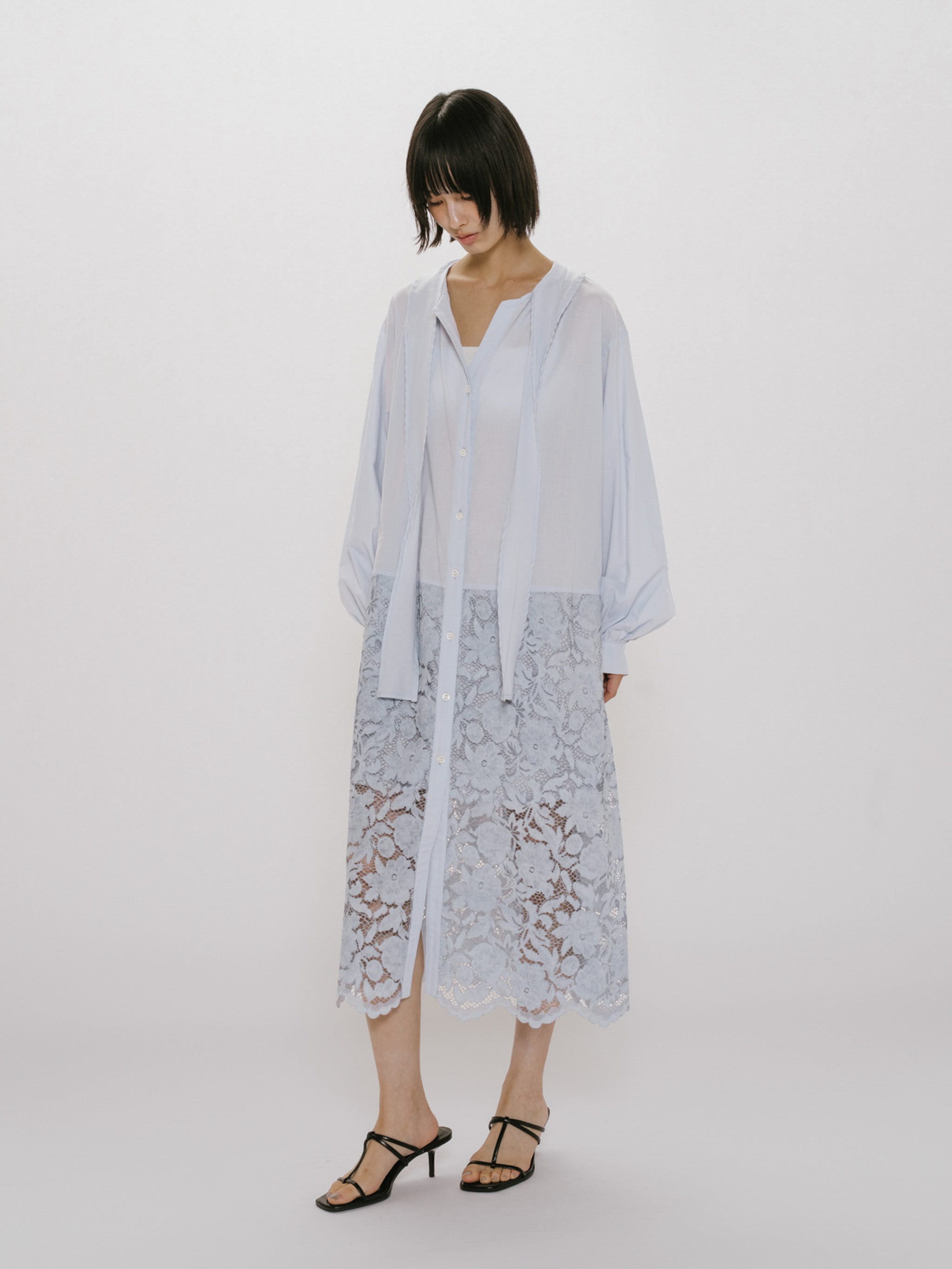 Lace Combi Shirt Onepiece｜レースコンビシャツワンピース