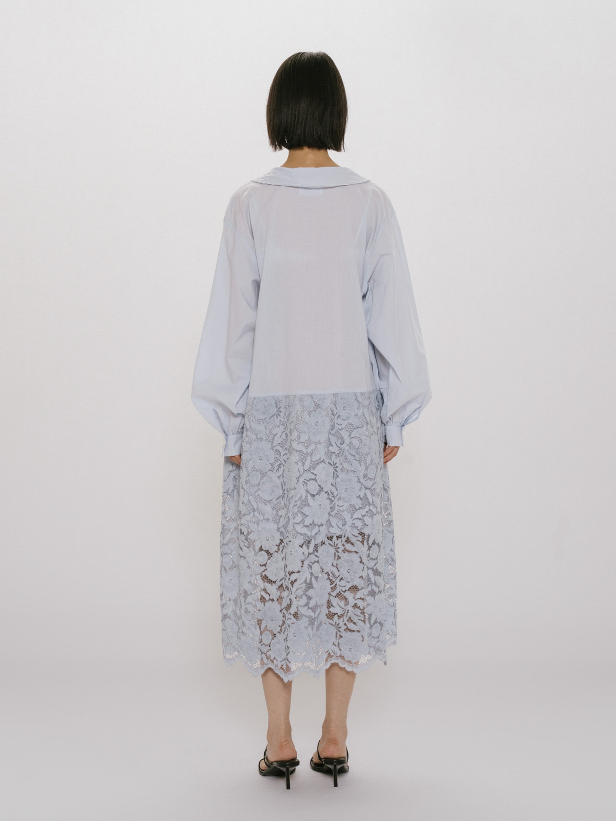 lace combi shirt onepiece