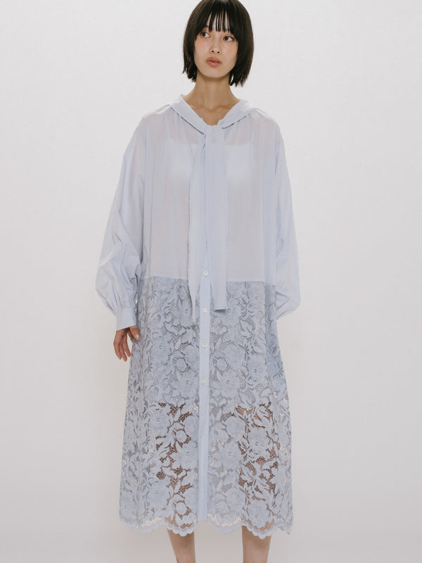 lace combi shirt onepiece