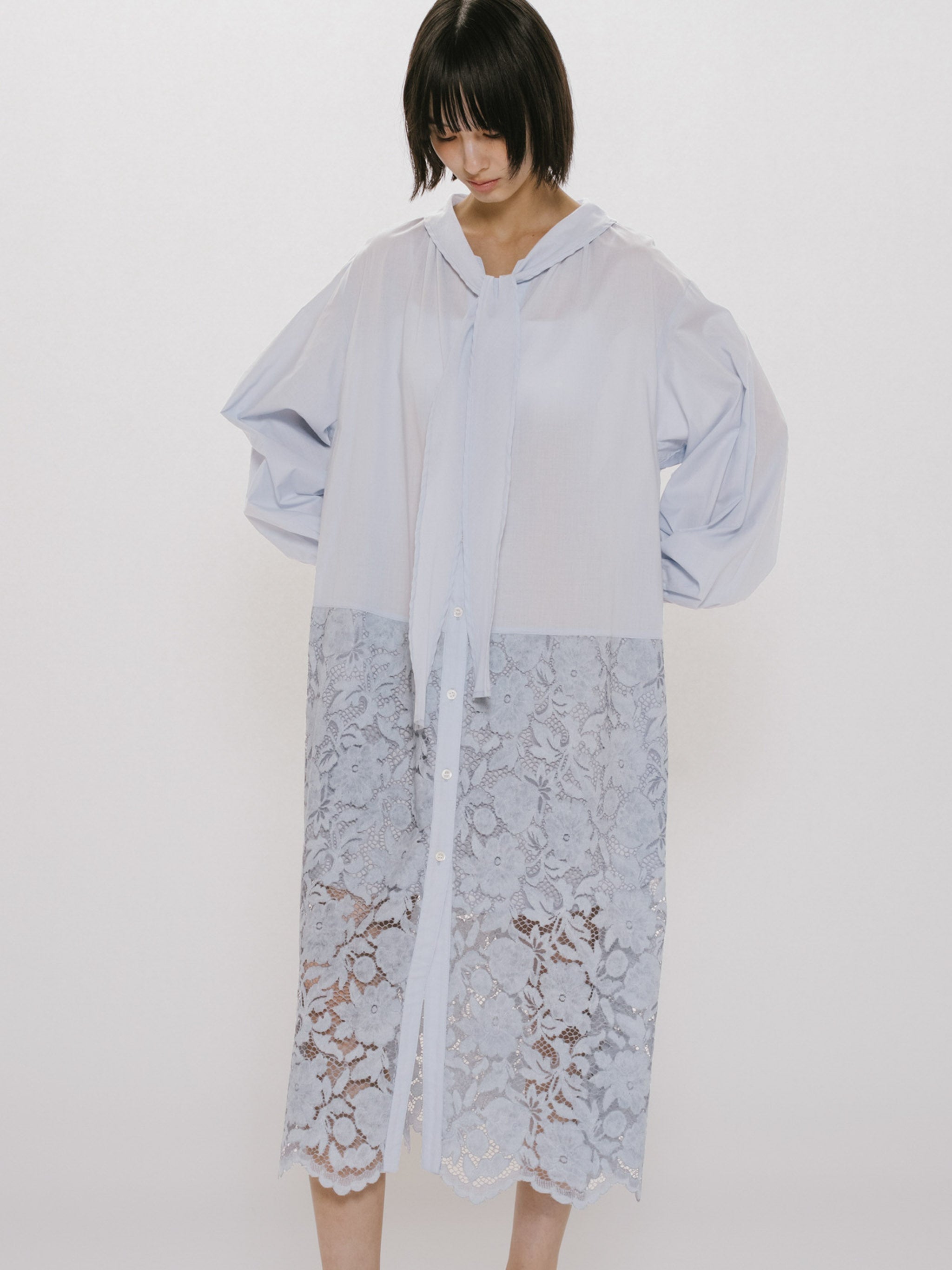 Lace Combi Shirt Onepiece｜レースコンビシャツワンピース