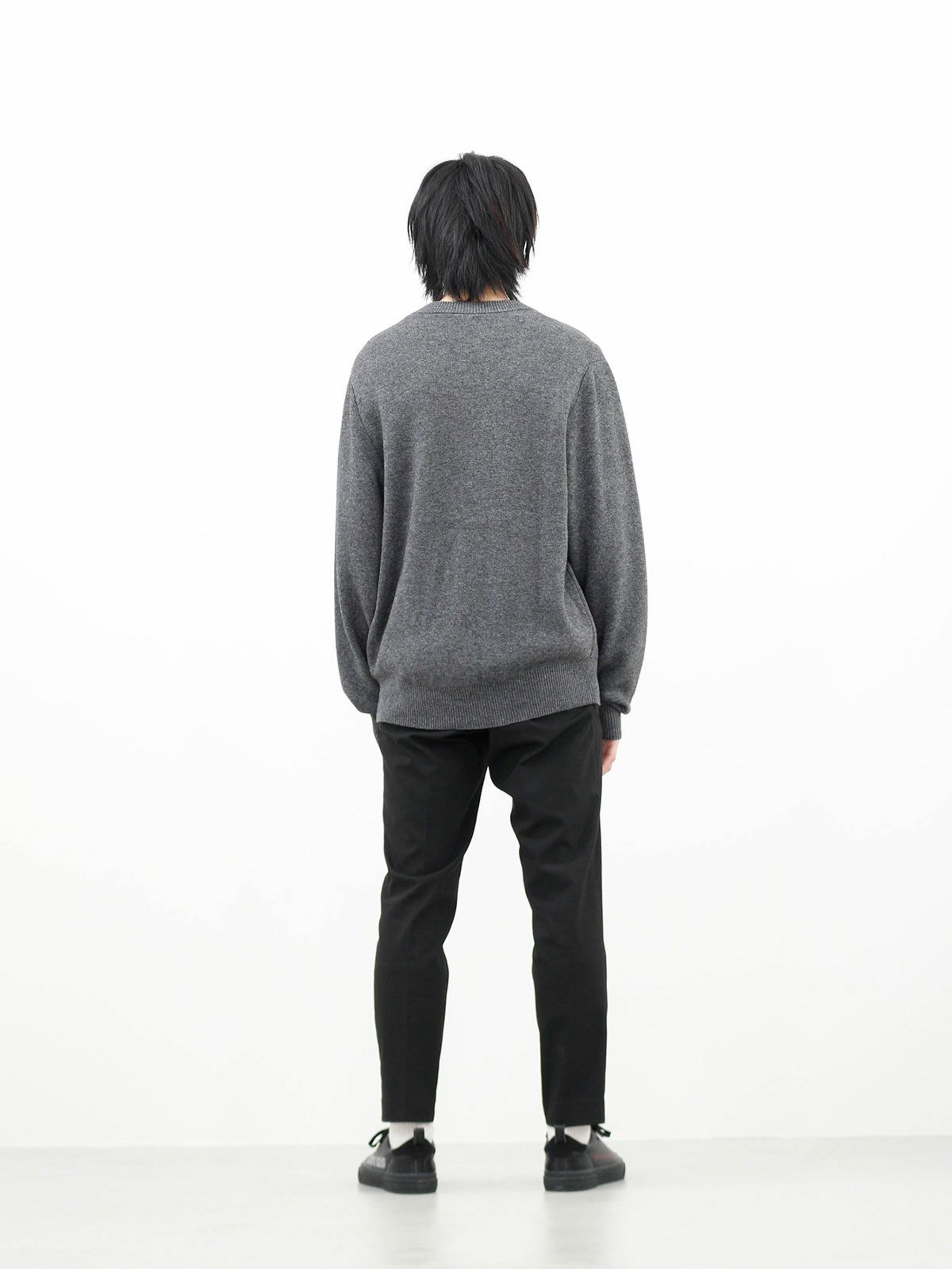Men’s ポリエステル/レーヨンセンタープレスストレートパンツ【3-1388】