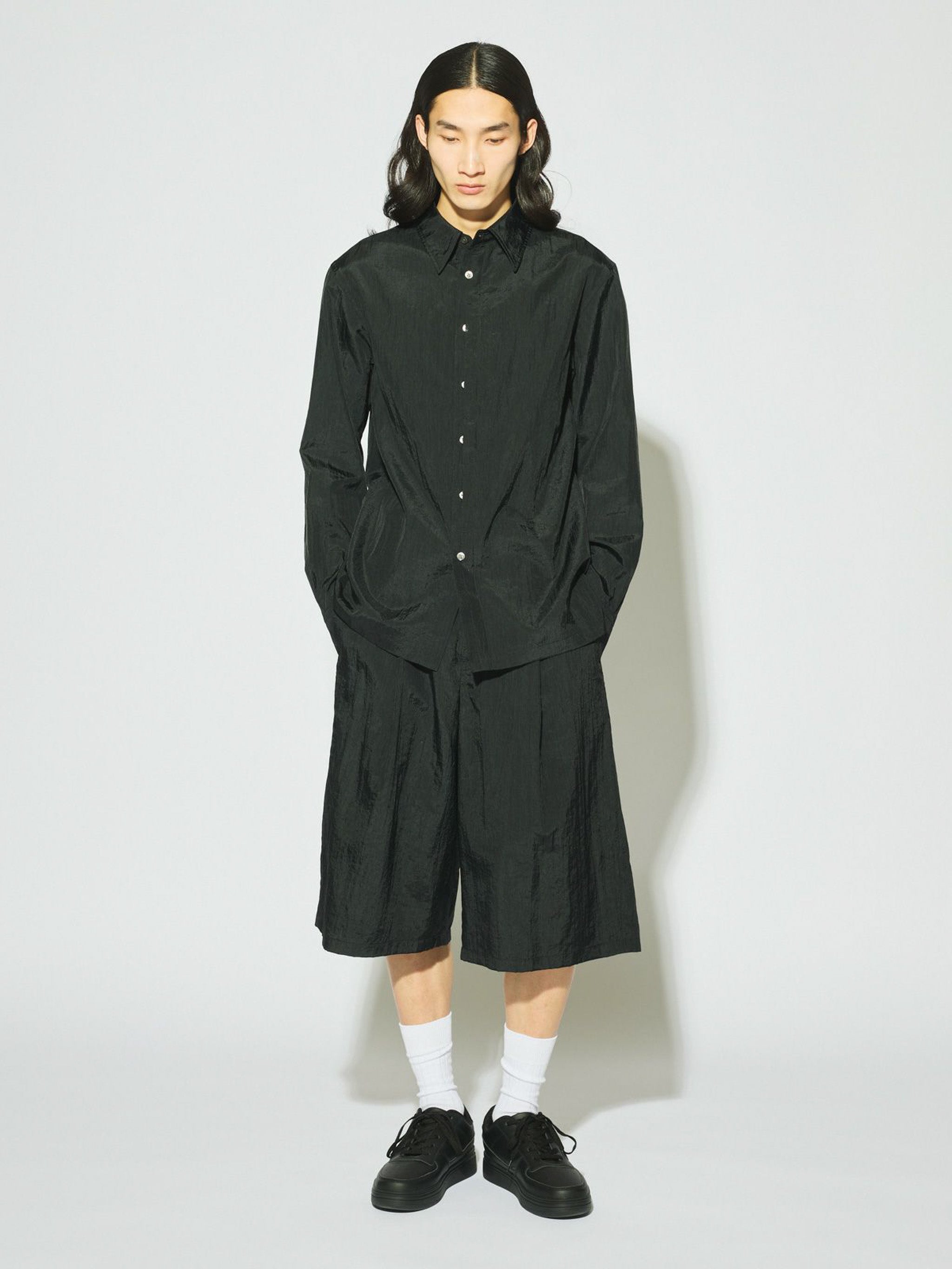 synthetic leather over size blouson