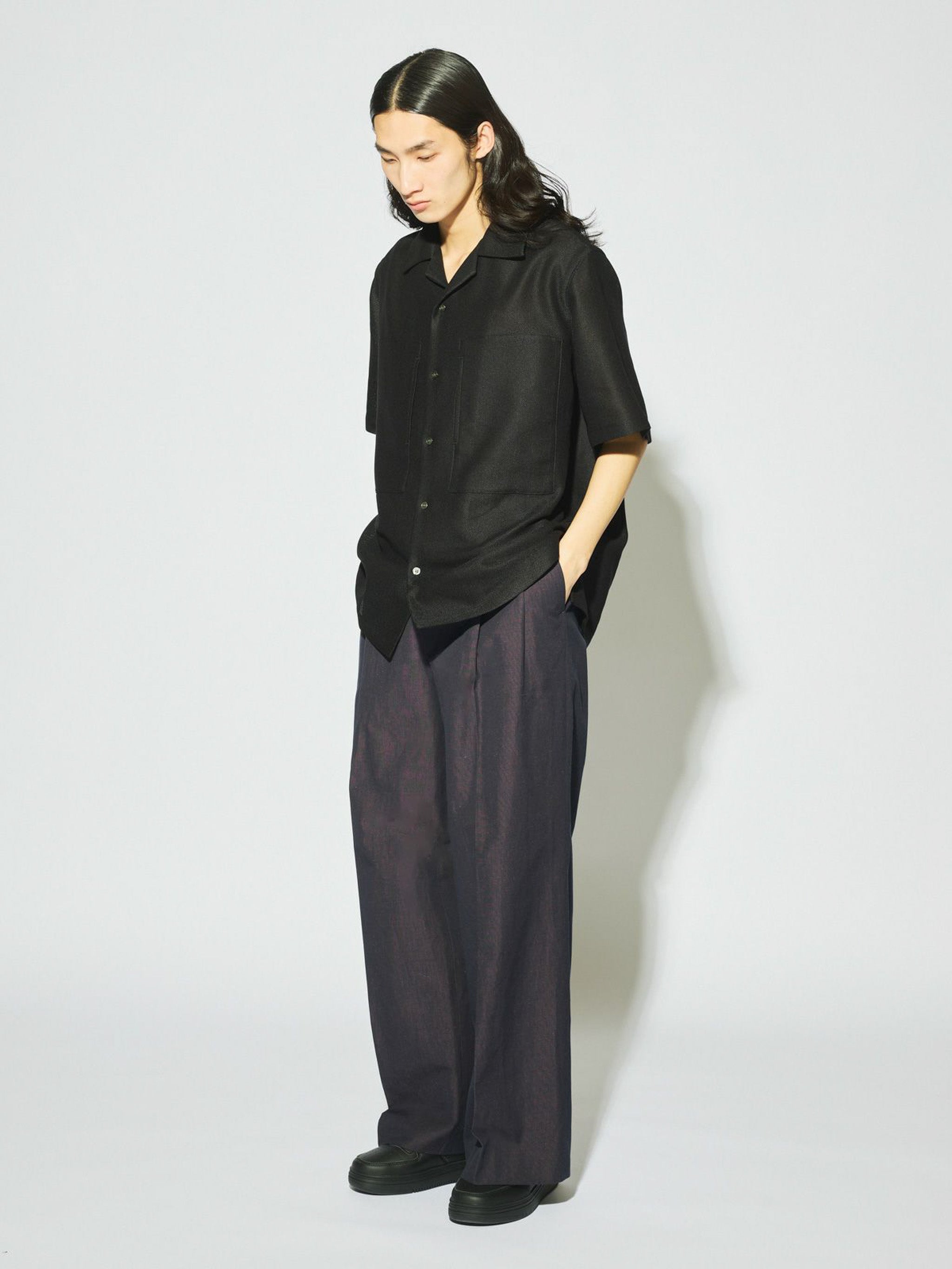synthetic leather over size blouson