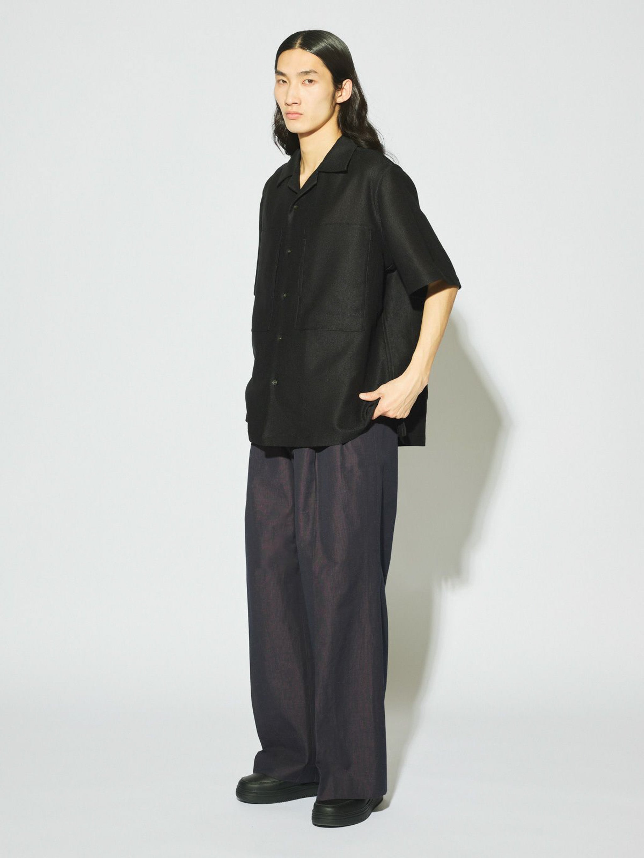 Men’s コットンリネンワイドパンツ[A]