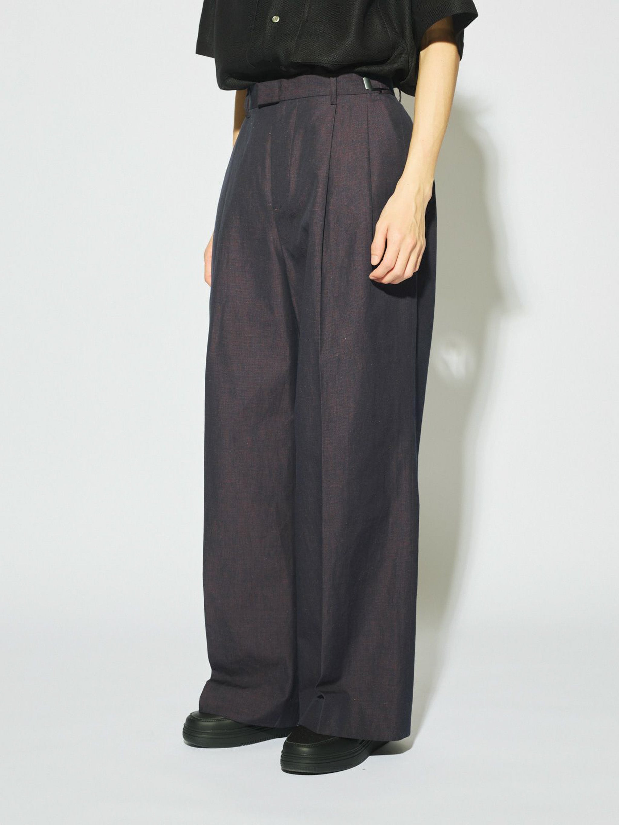 Men’s コットンリネンワイドパンツ[A]
