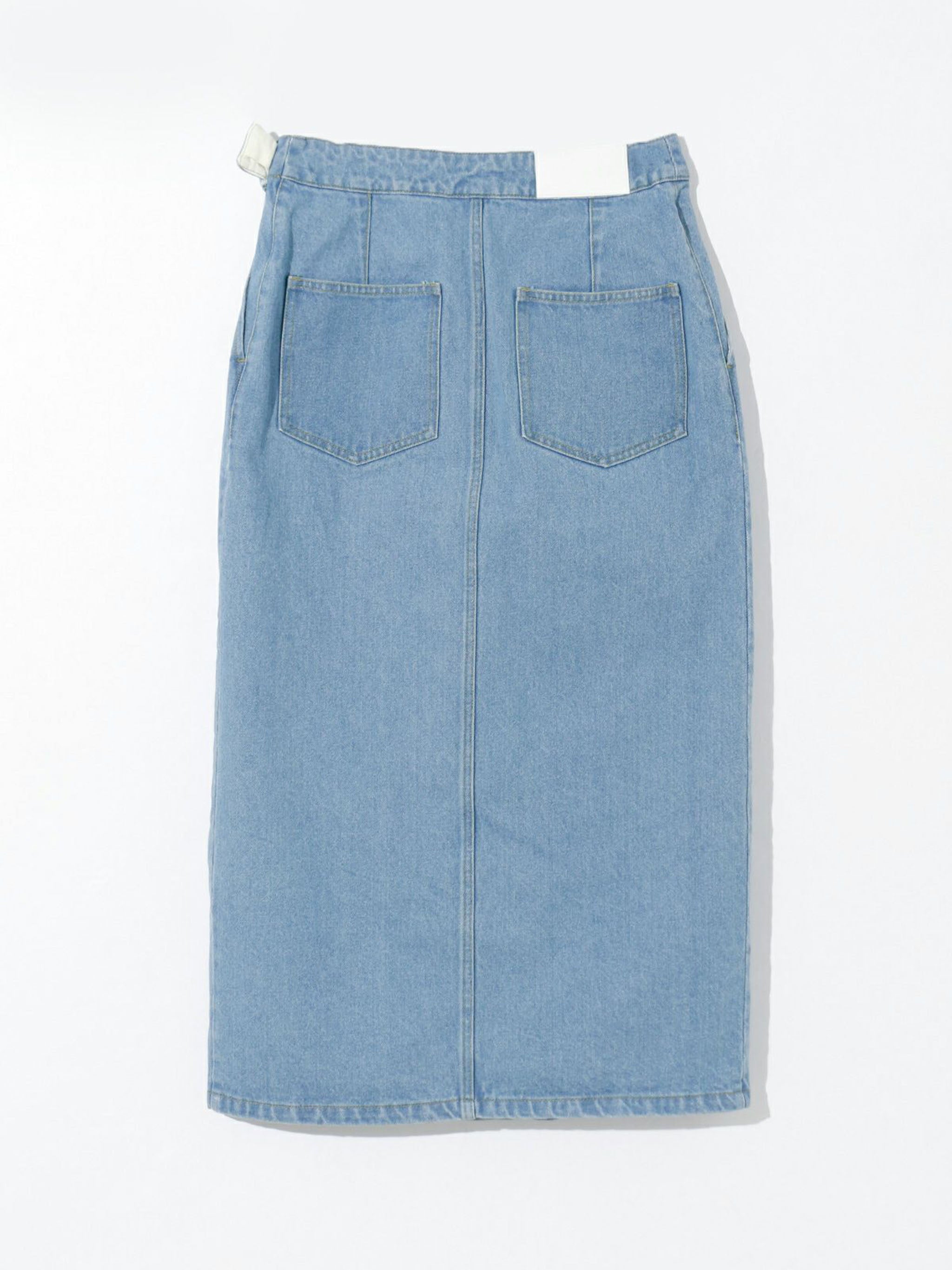 denim wrap skirt (blue)[A]