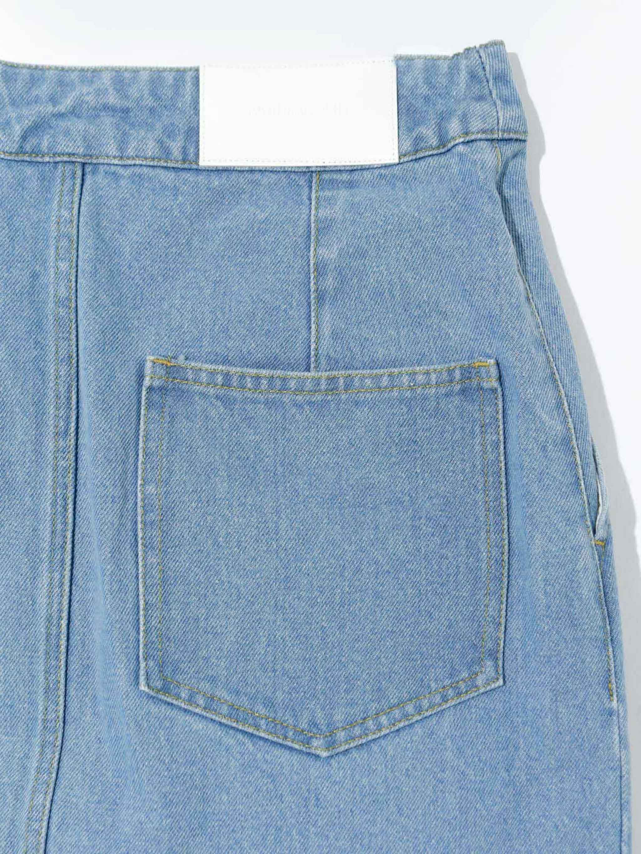 denim wrap skirt (blue)[A]