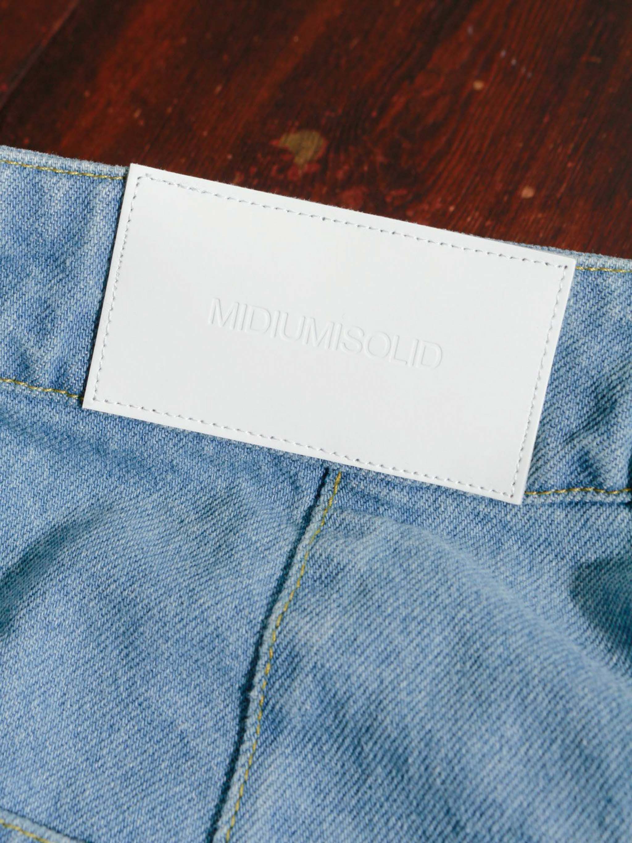 denim wrap skirt (blue)[A]