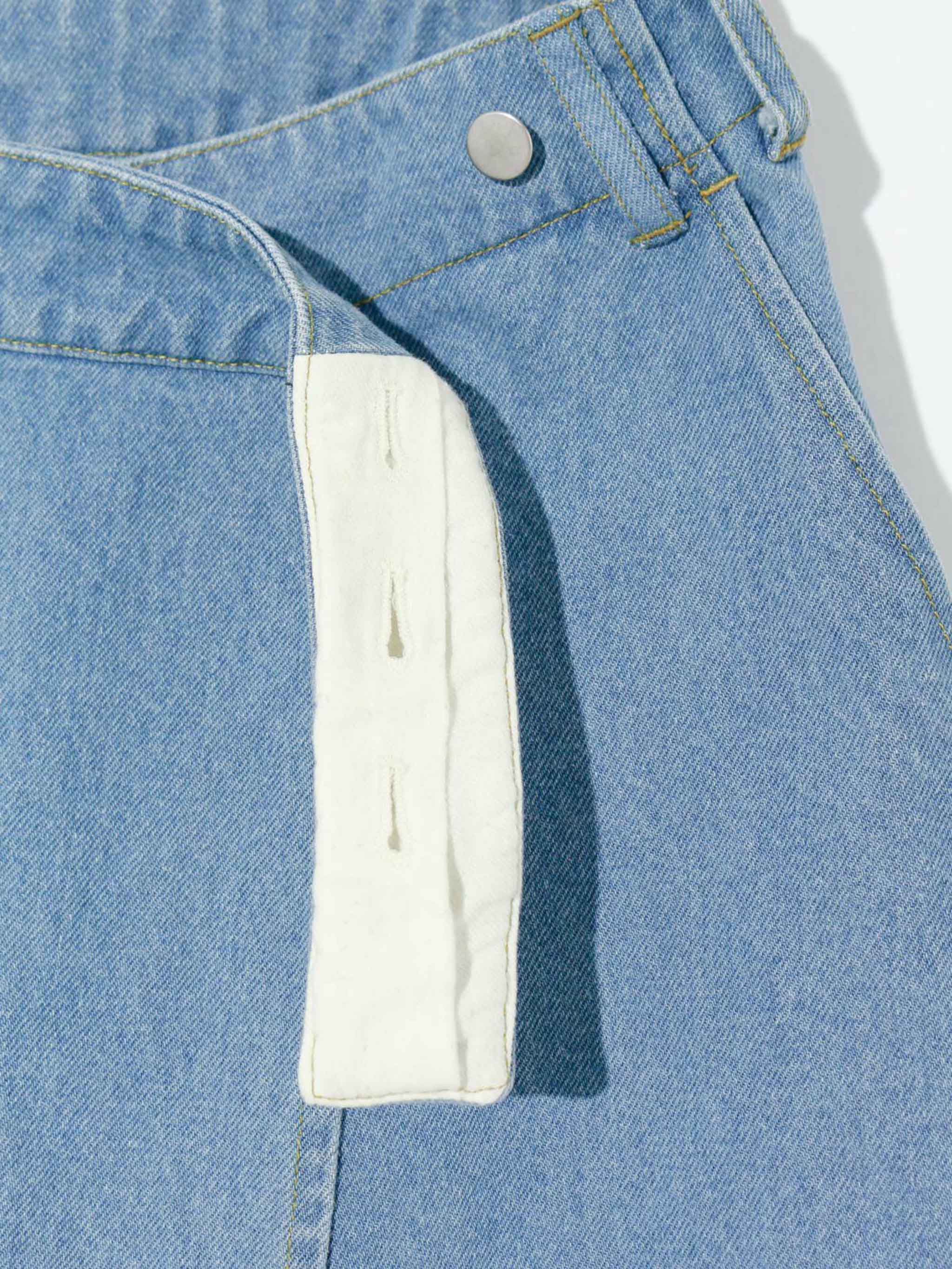 denim wrap skirt (blue)[A]