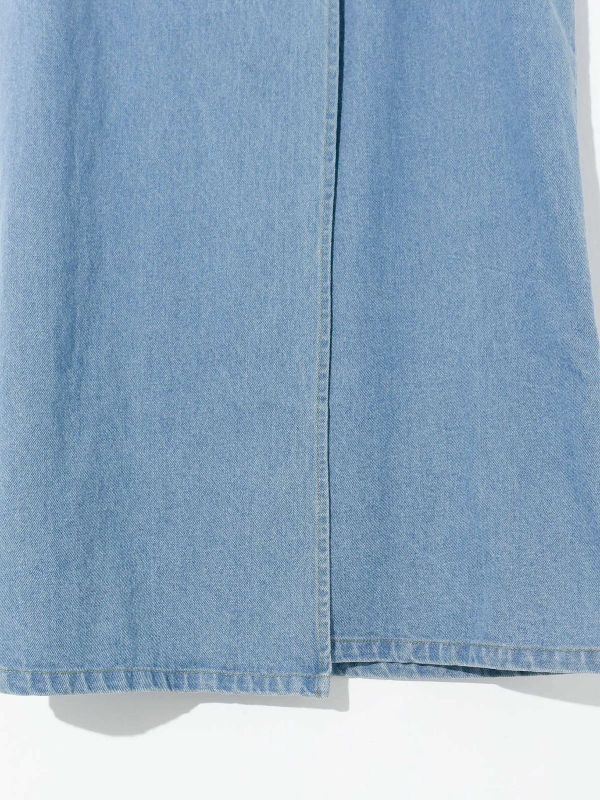 denim wrap skirt (blue)[A]