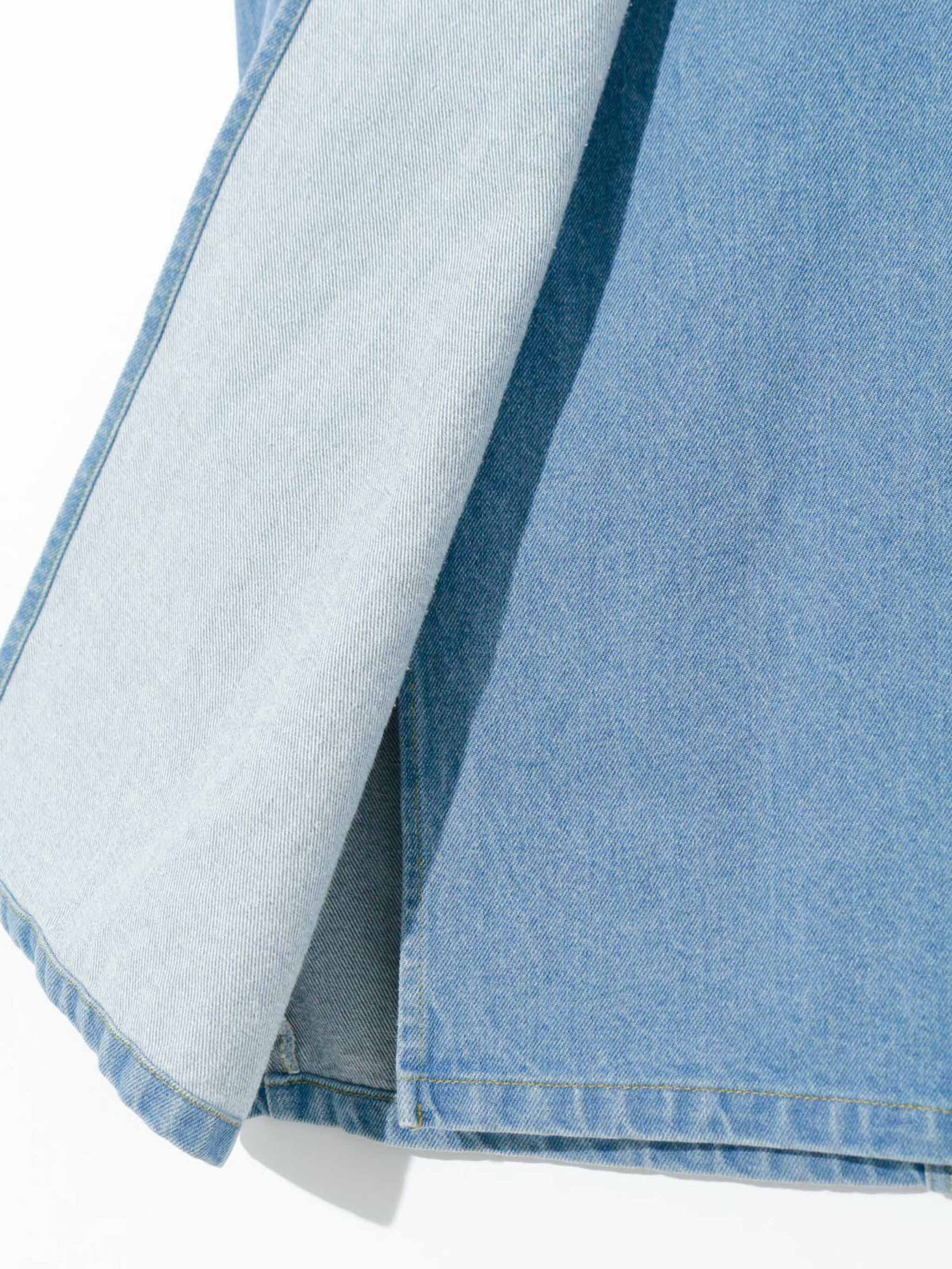 denim wrap skirt (blue)[A]