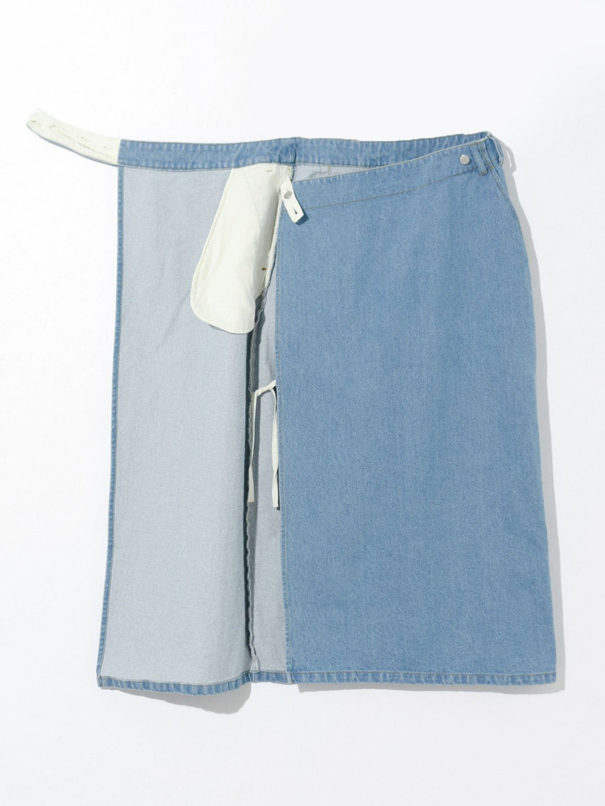 denim wrap skirt (blue)[A]