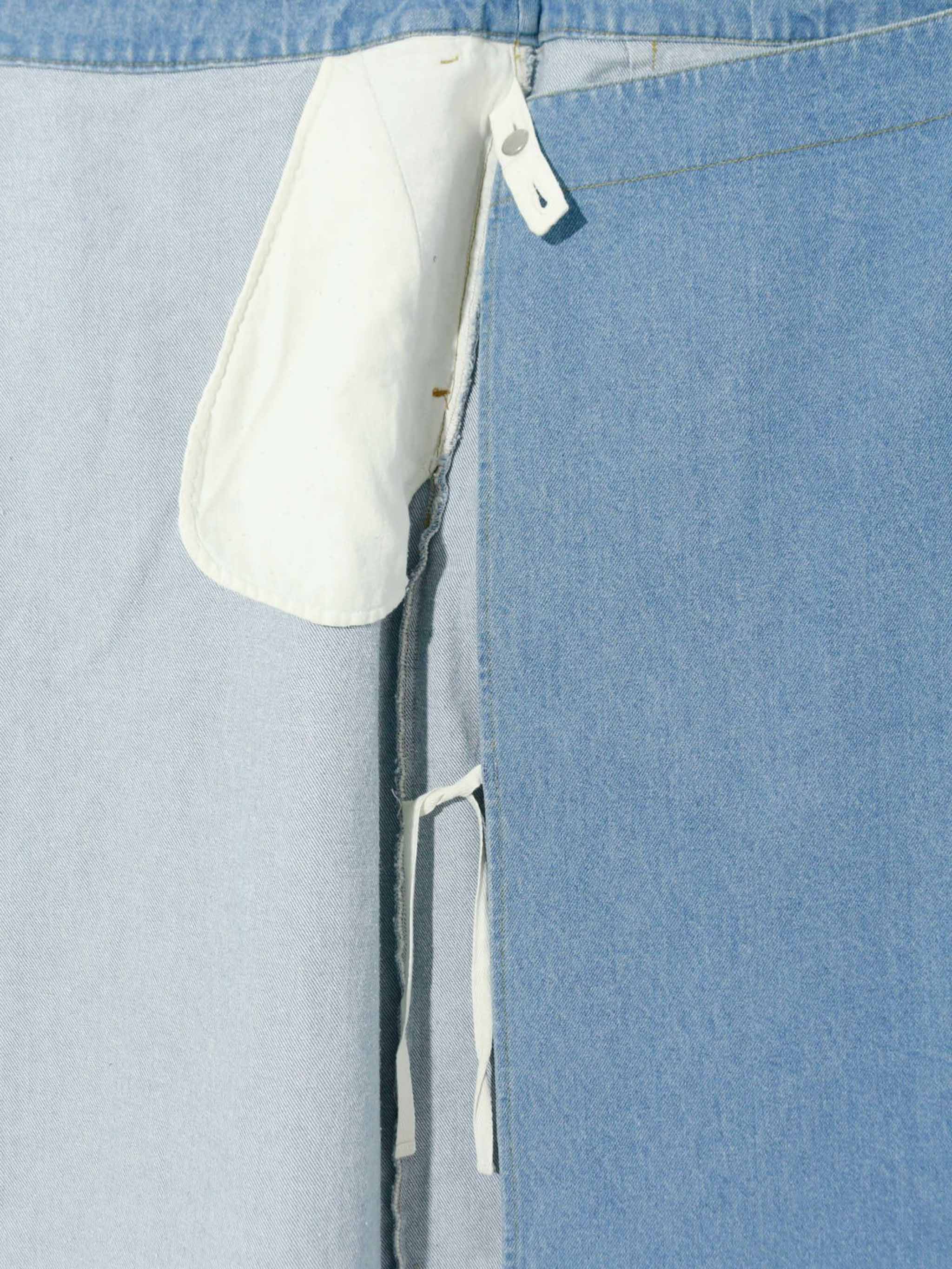 denim wrap skirt (blue)[A]