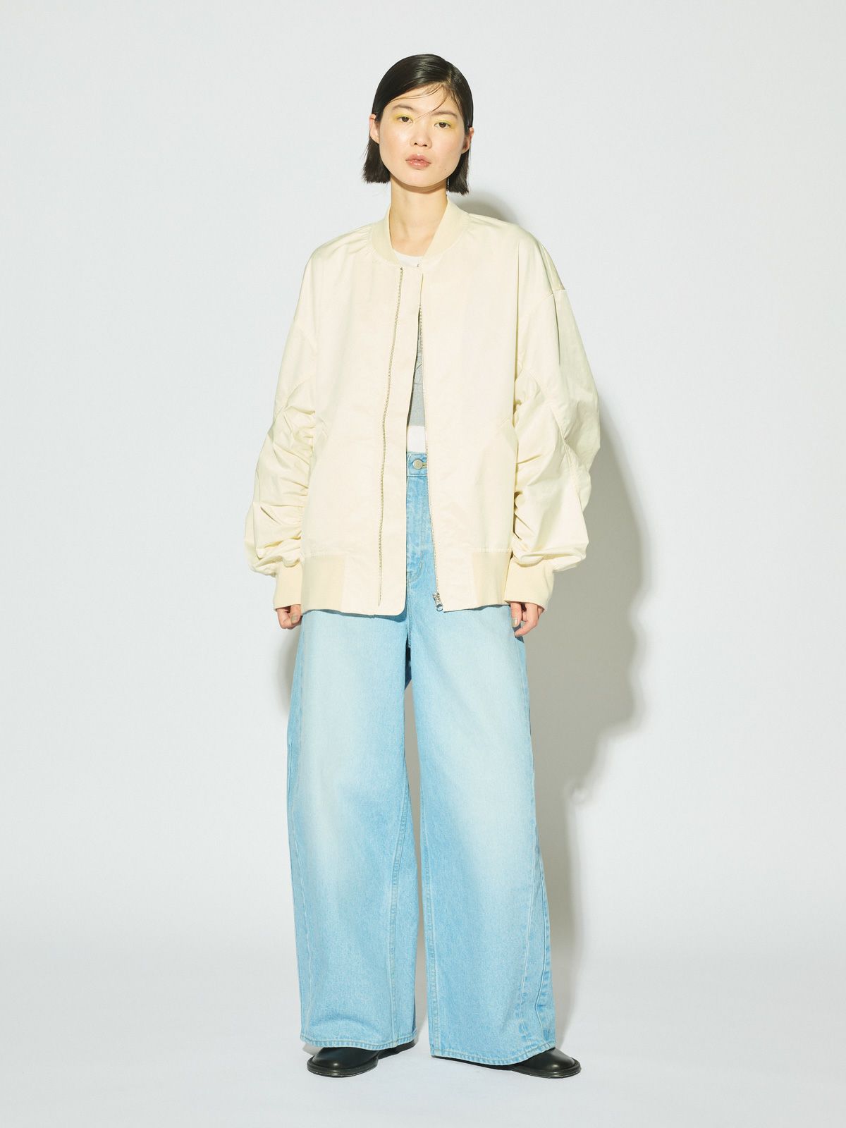 barrel leg wide denim