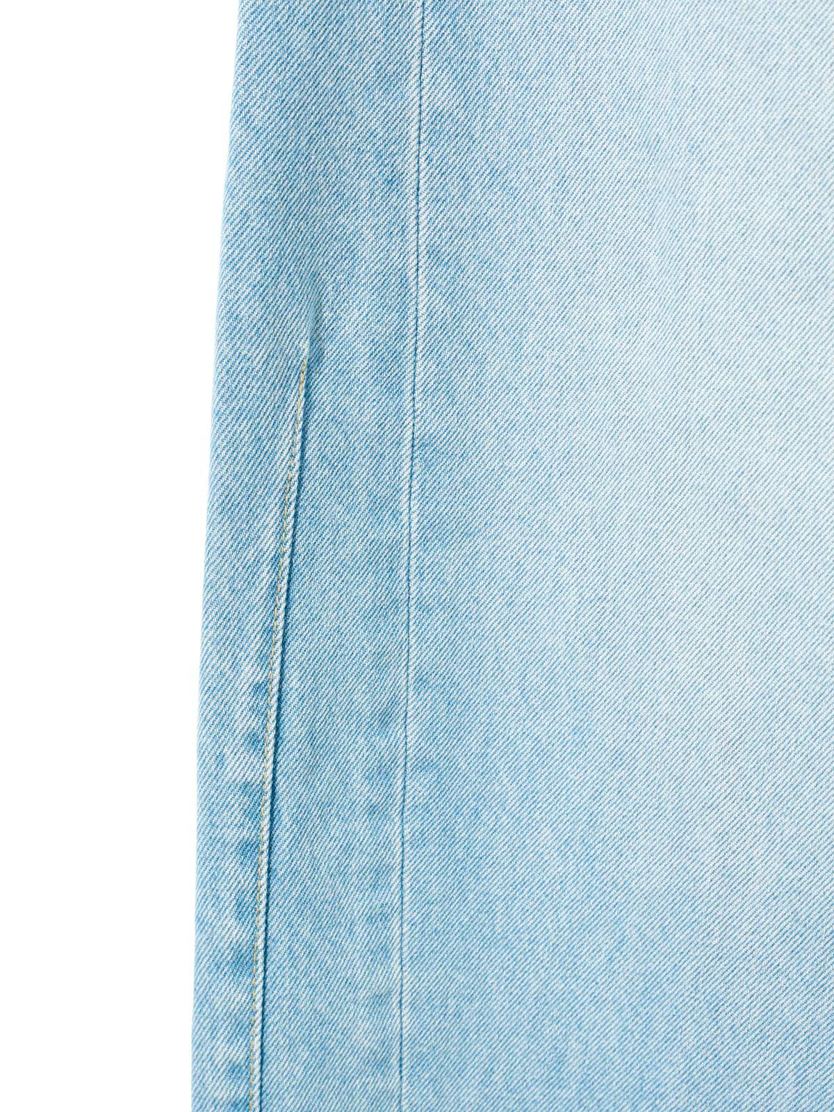 barrel leg wide denim