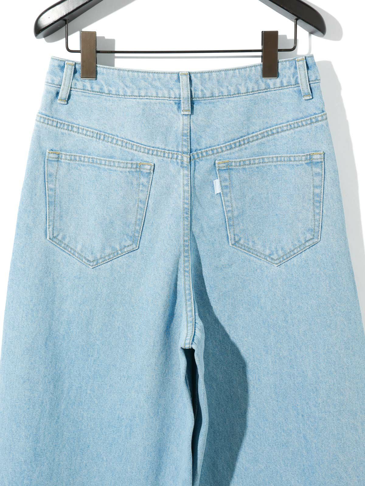 barrel leg wide denim
