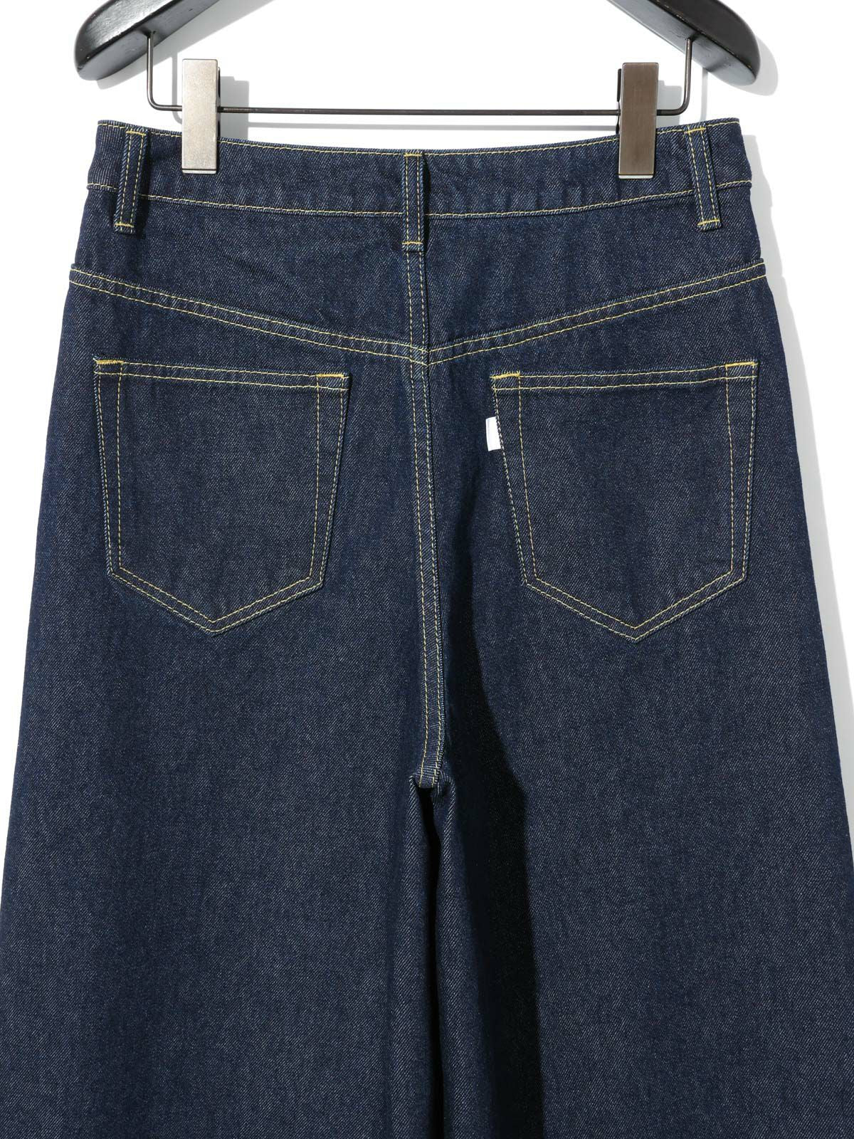 barrel leg wide denim